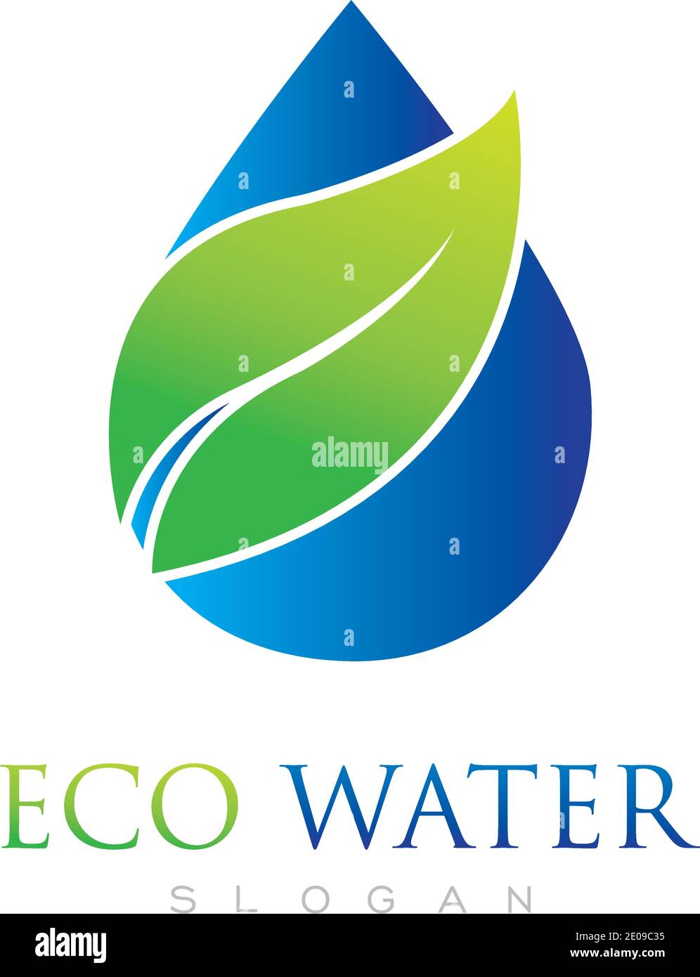 Eco Water Energy Logo Vector Company Stock Vector