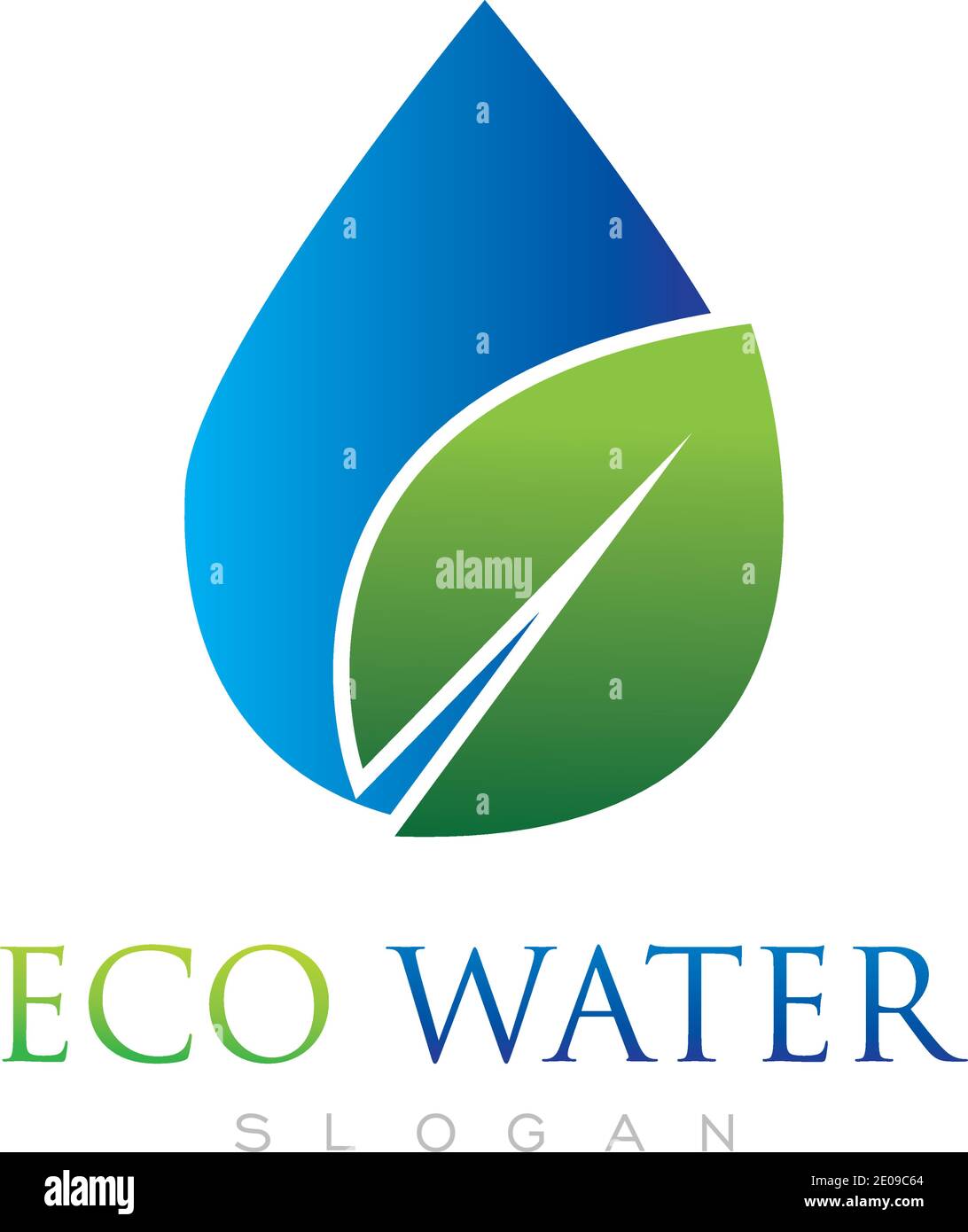Eco Water Energy Logo Vector Company Stock Vector
