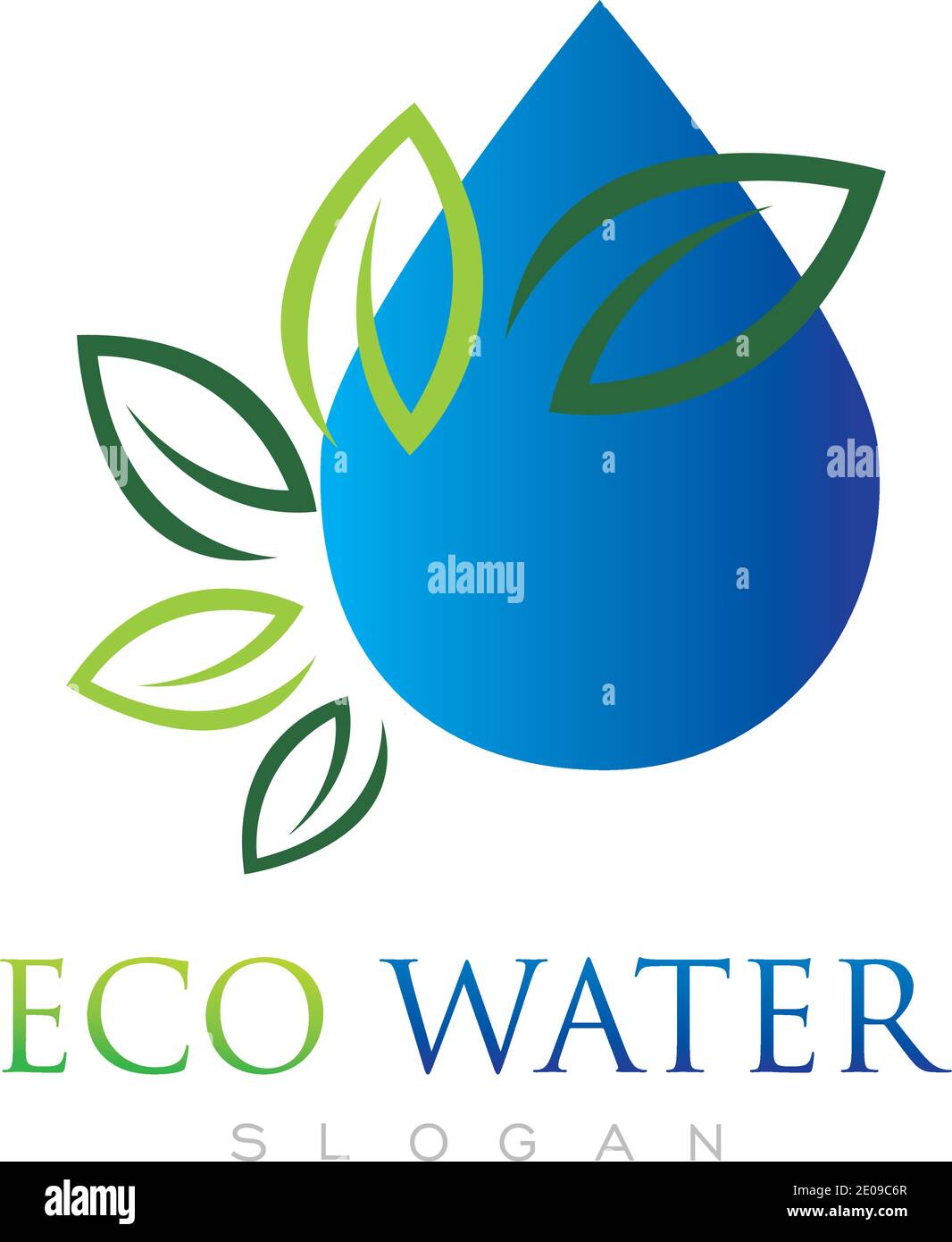 Eco Water Energy Logo Vector Company Stock Vector