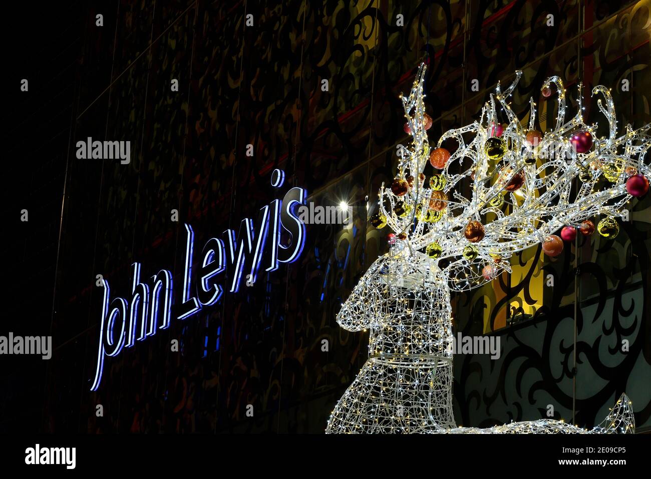 John Lewis logo on Leicester store. Stock Photo