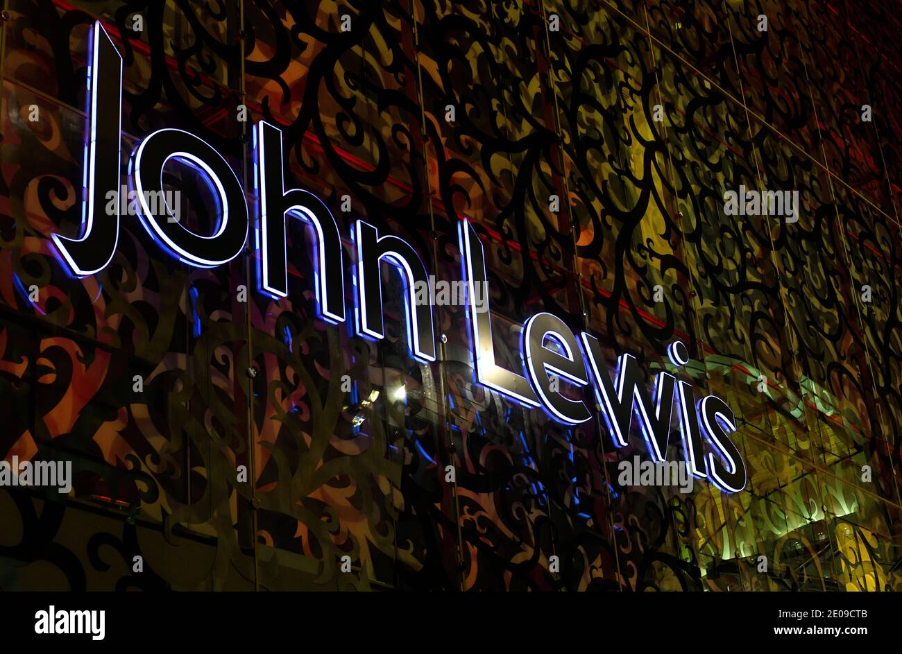 John Lewis logo on Leicester store. Stock Photo
