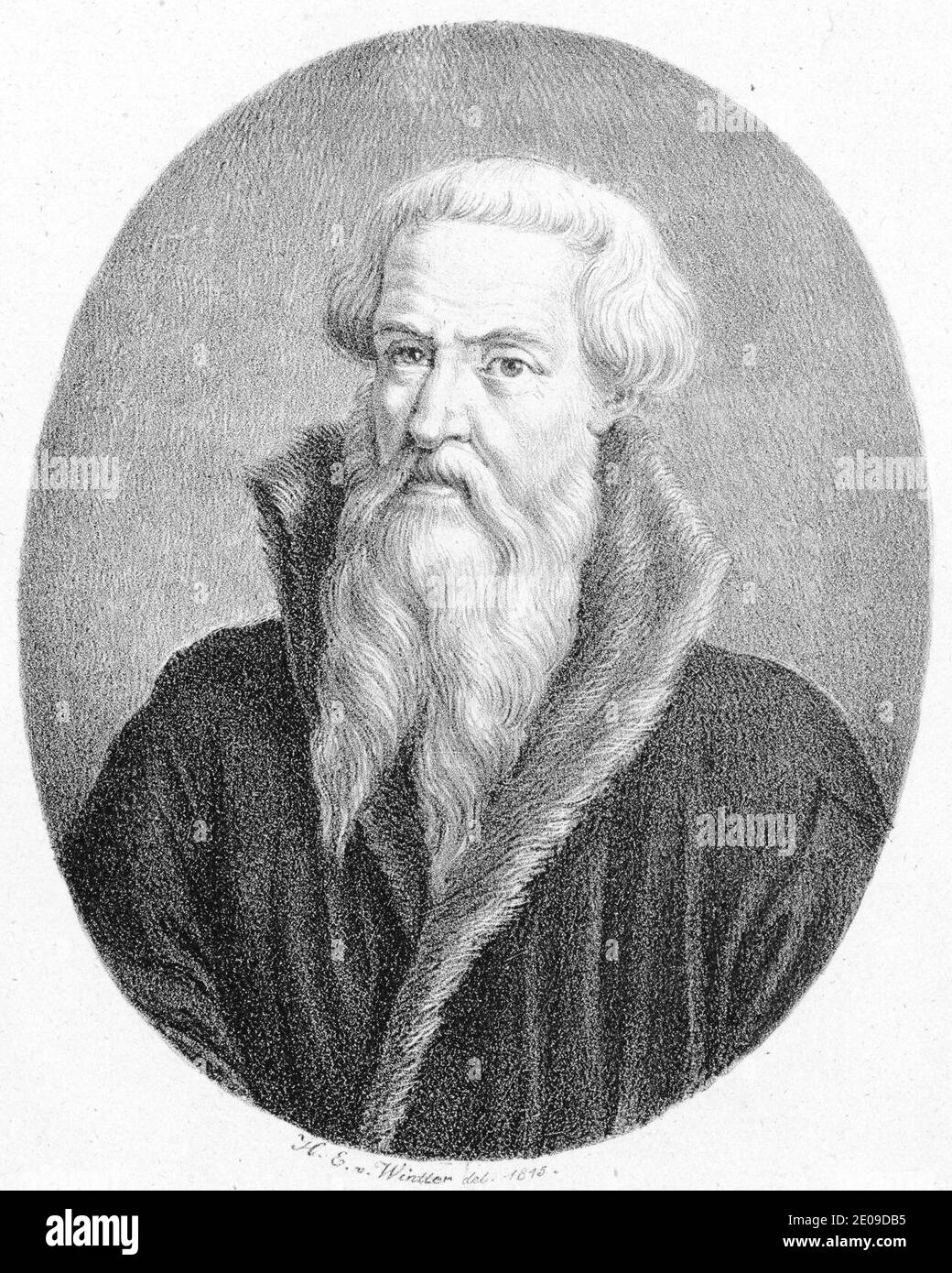 Leonhard Paminger by Heinrich Eduard von Wintter. Stock Photo
