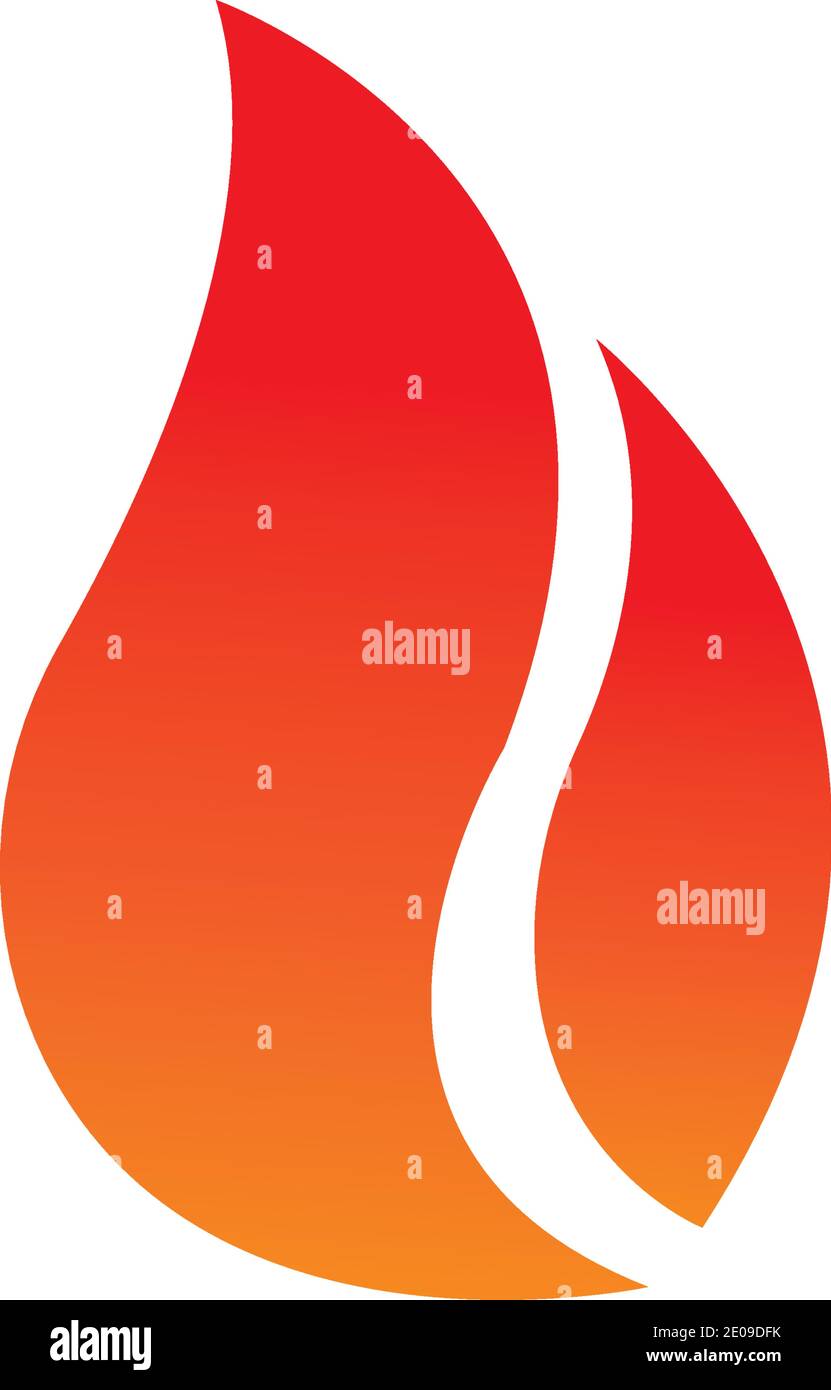 Fire with flame Logo  Vector icon illustration Stock Vector