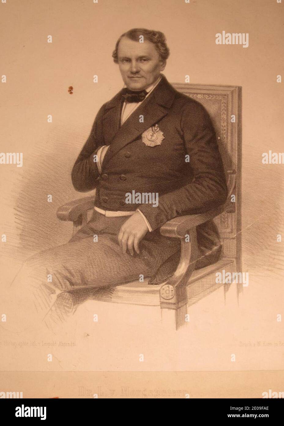 Leopold von Morgenstern by Leopold Ahrendts. Stock Photo
