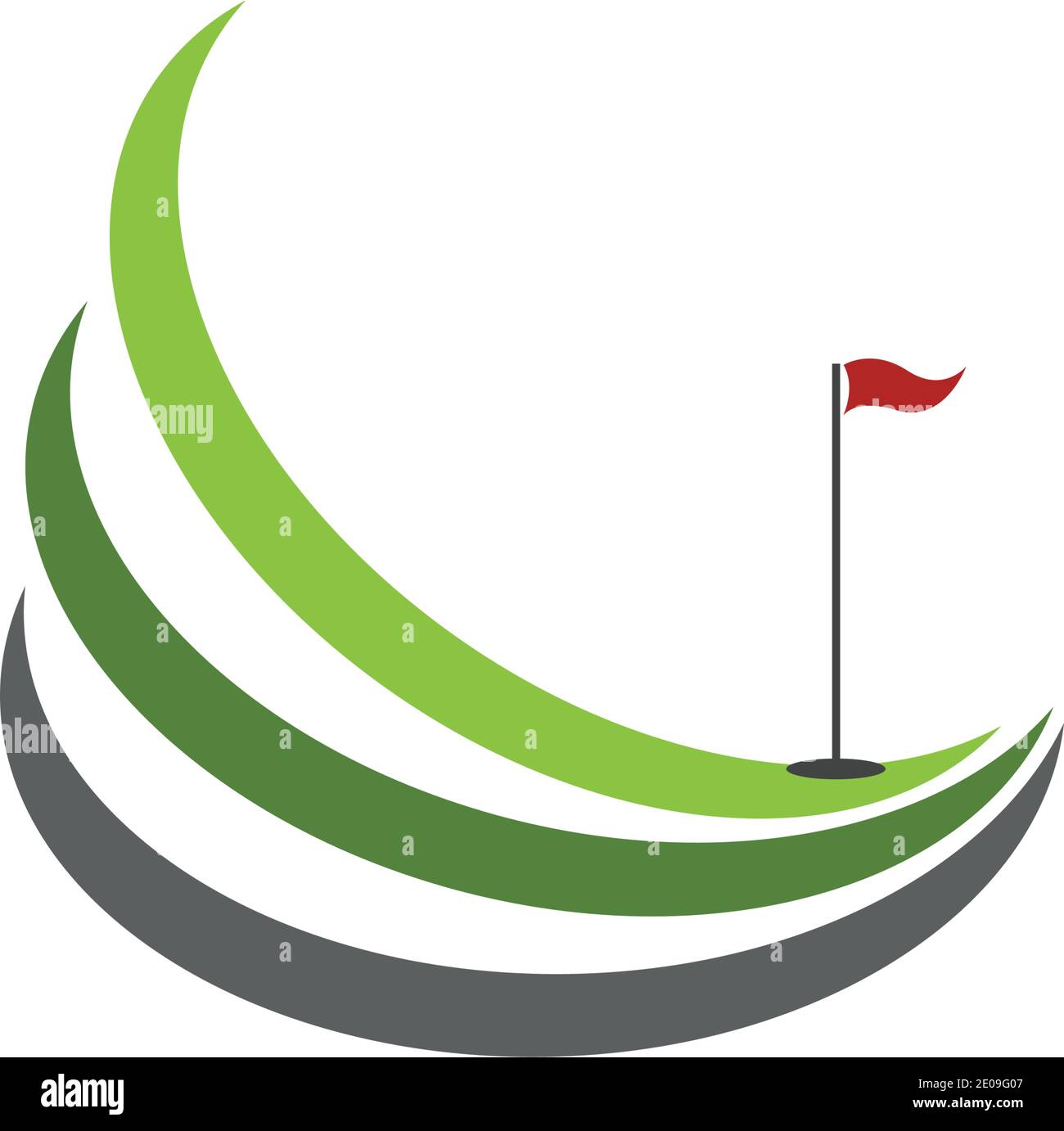 Golf Sport Logo Design Template, vector Illustration Stock Vector