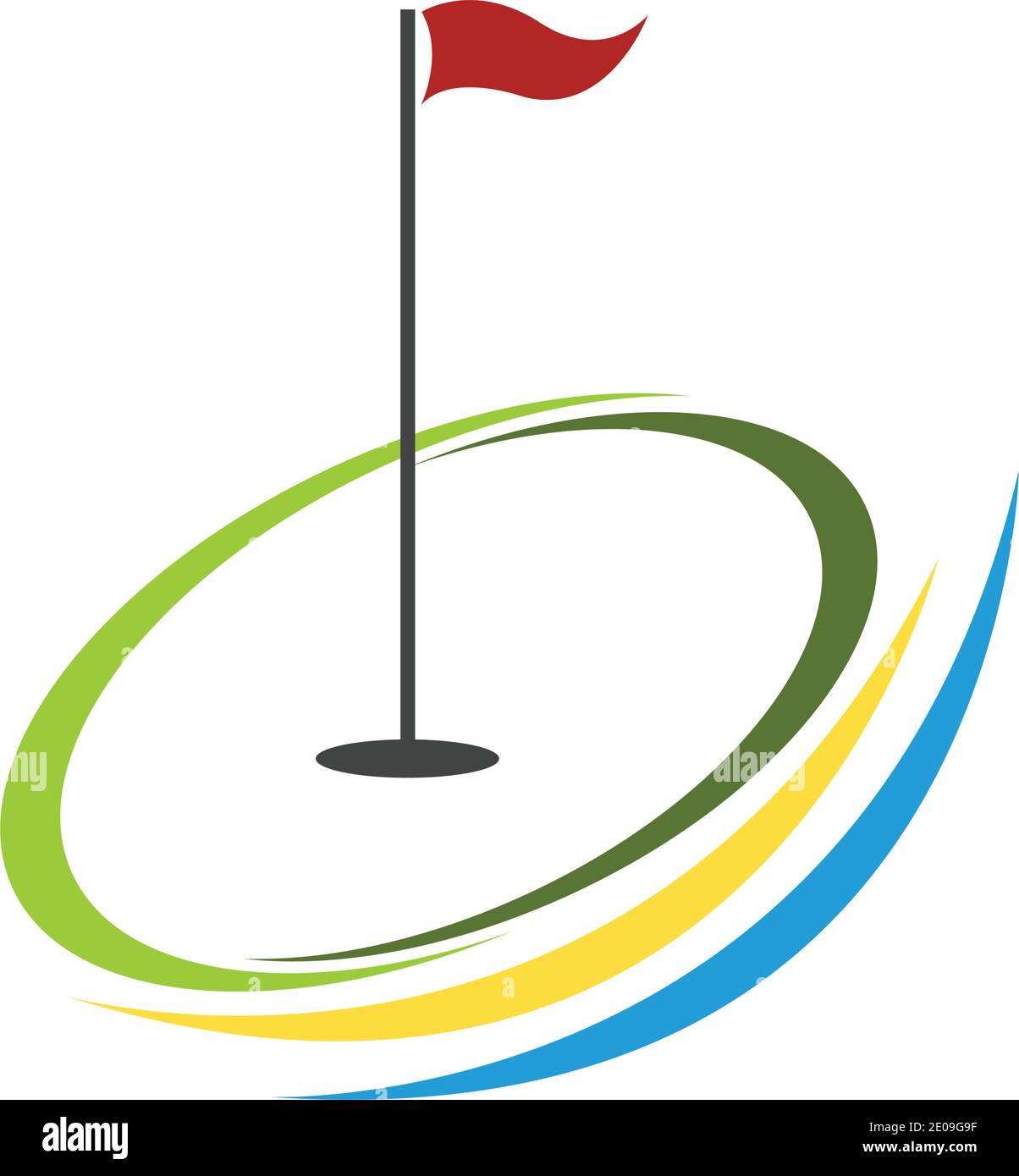 Golf Sport Logo Design Template, vector Illustration Stock Vector