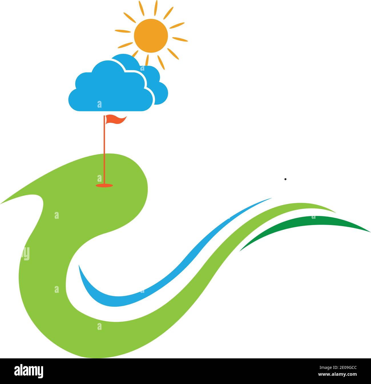 Golf Sport Logo Design Template, vector Illustration Stock Vector