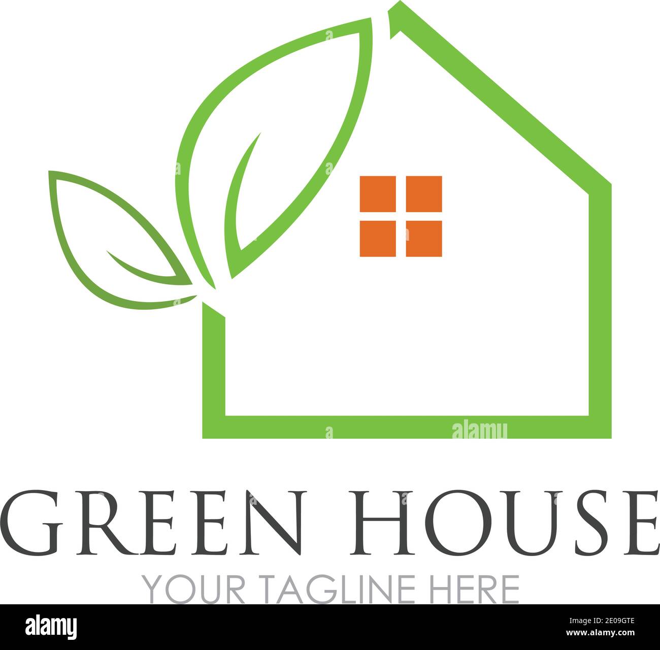 Green House Logo Template Design Vector Illustration Stock Vector Image ...