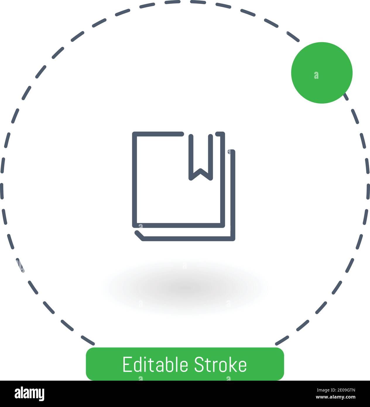 marked book vector icon editable stroke outline icons for web and mobile Stock Vector