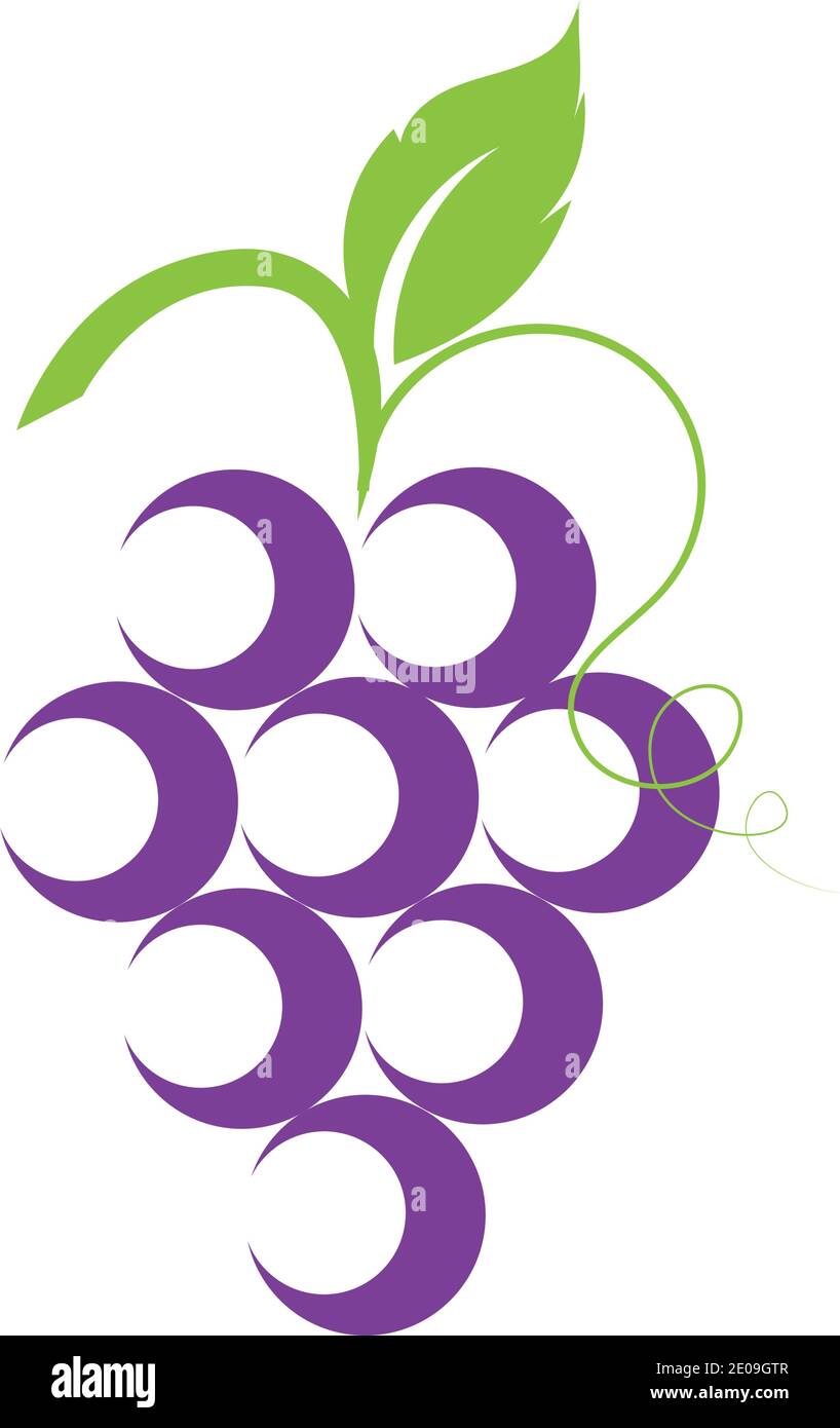Grapes icon vector illustration design template Stock Vector