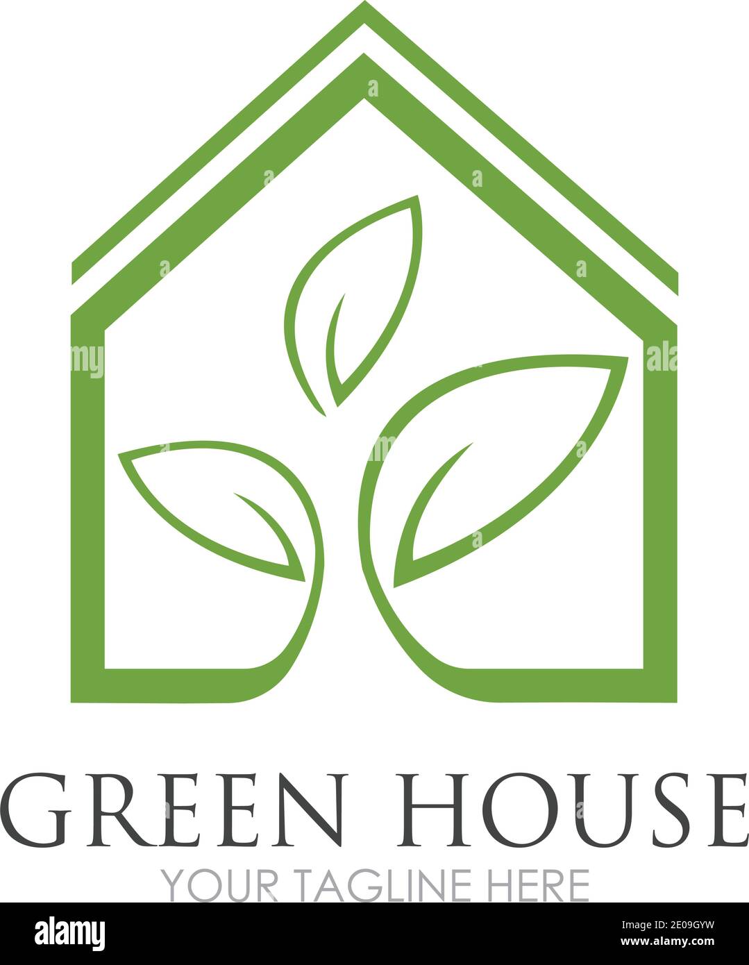 Green House Logo Template Design Vector Illustration Stock Vector Image ...