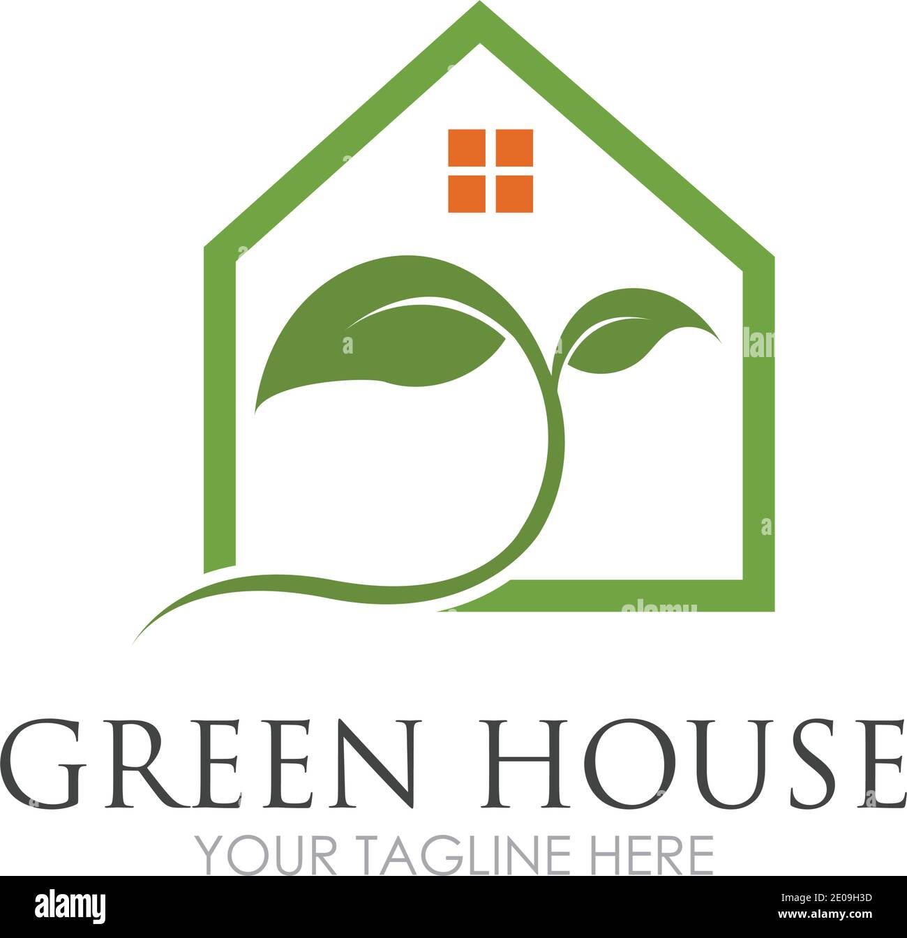 Green House Logo Template Design Vector Illustration Stock Vector Image ...