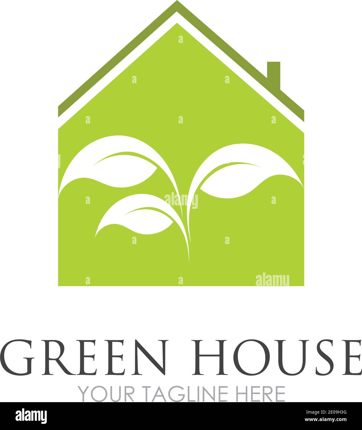 Green House Logo Template Design Vector Illustration Stock Vector Image ...