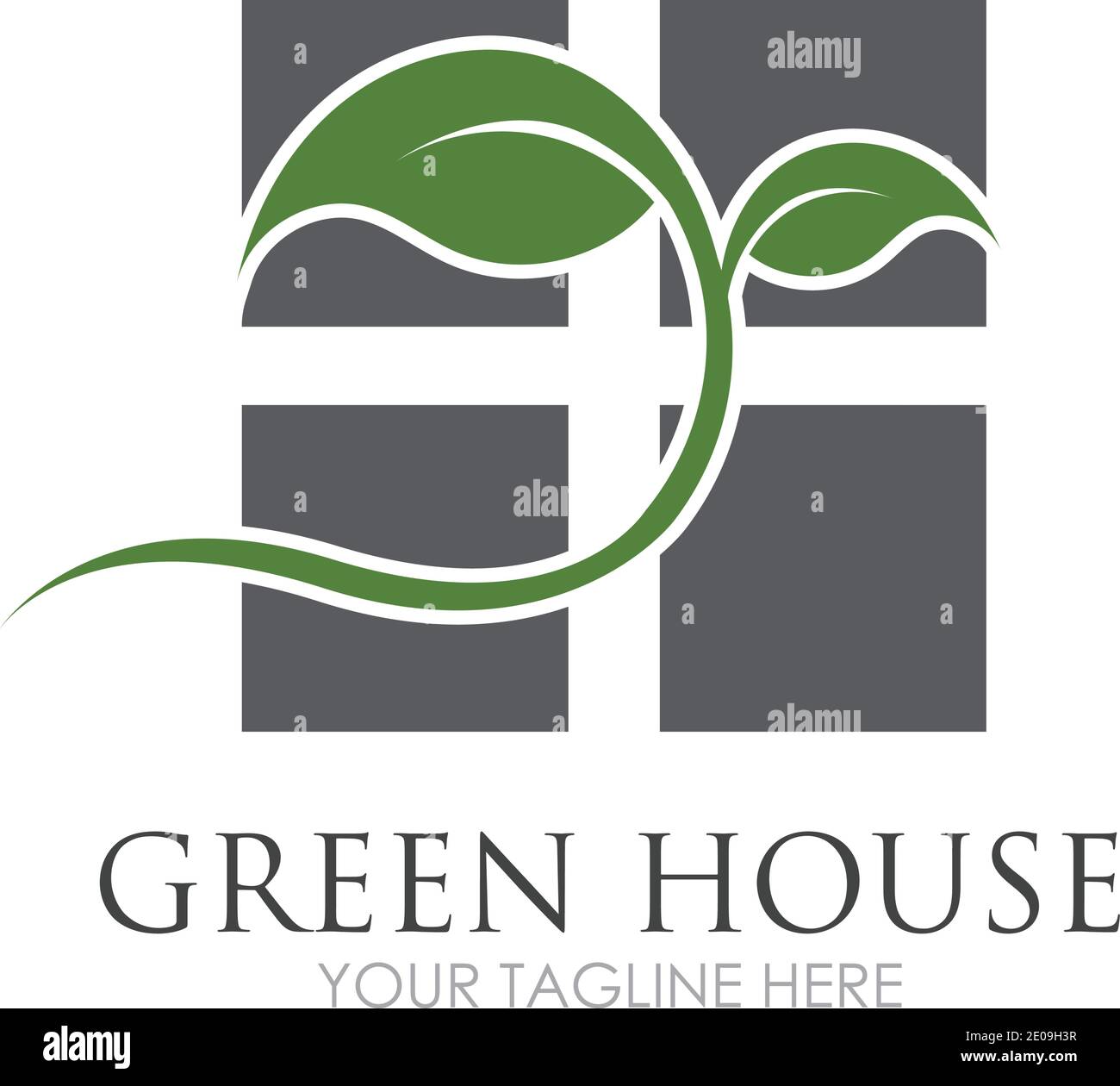 Green House Logo Template Design Vector Illustration Stock Vector Image ...