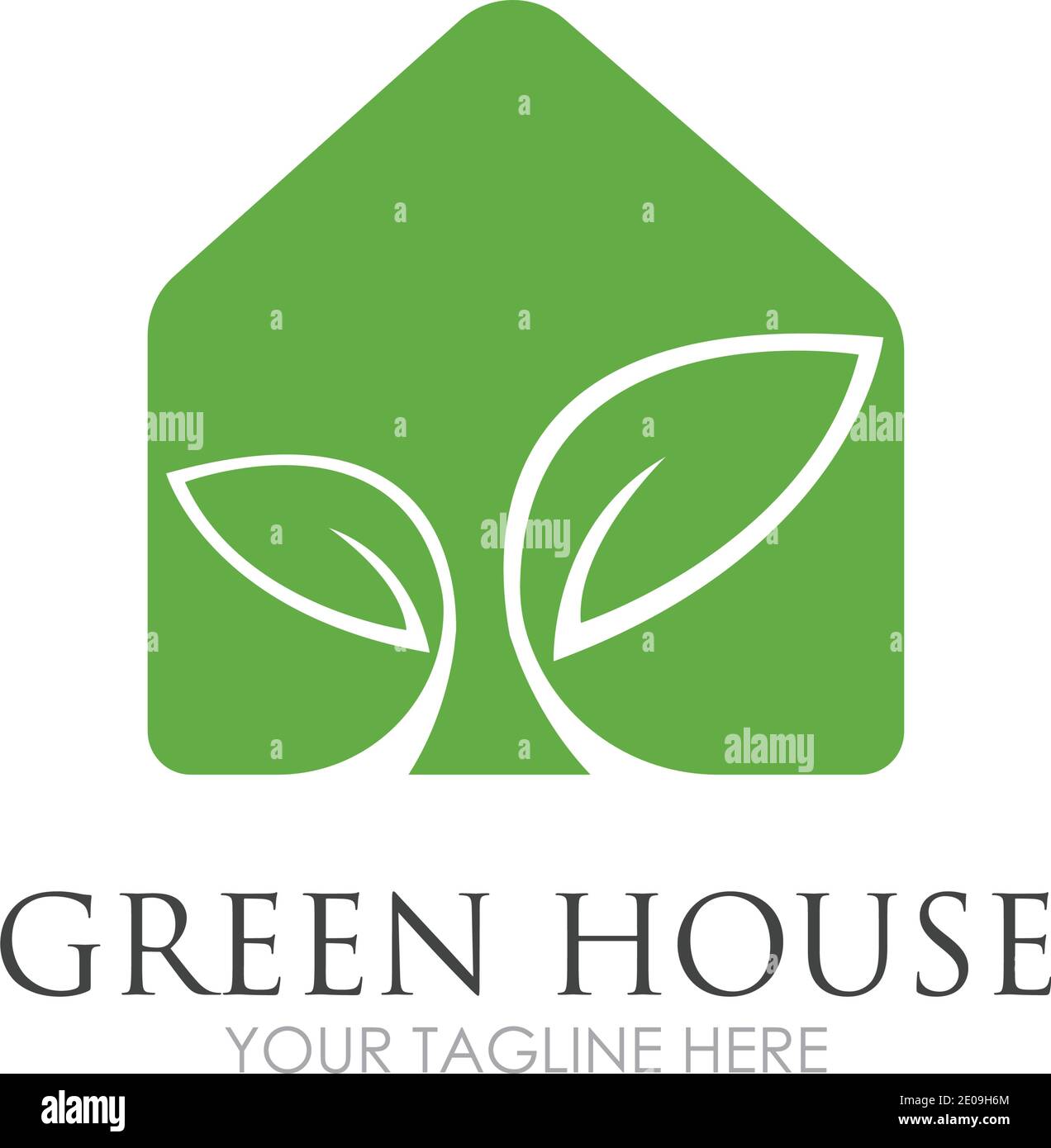 Green House Logo Template Design Vector Illustration Stock Vector Image ...