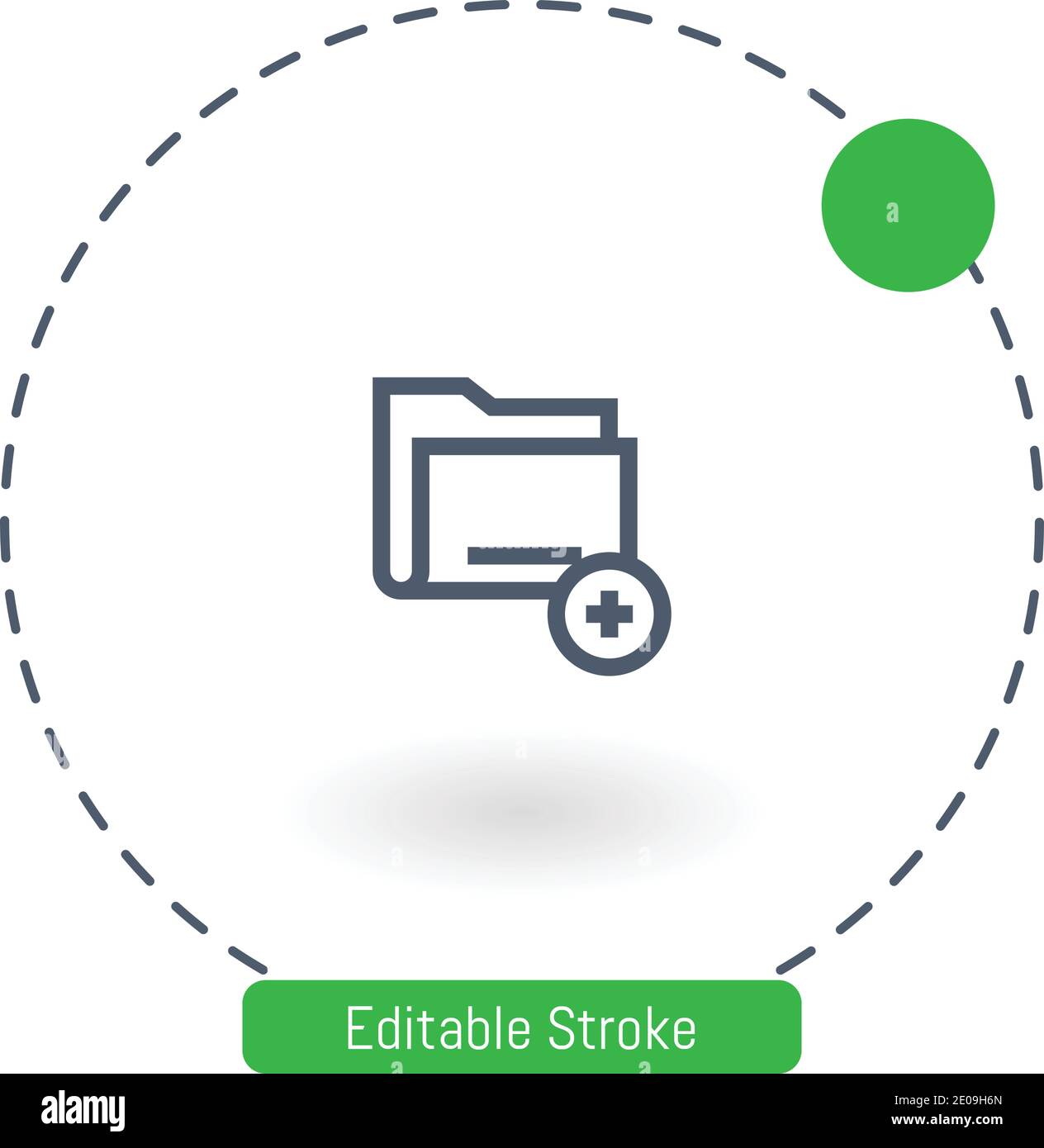 add folder vector icon editable stroke outline icons for web and mobile Stock Vector