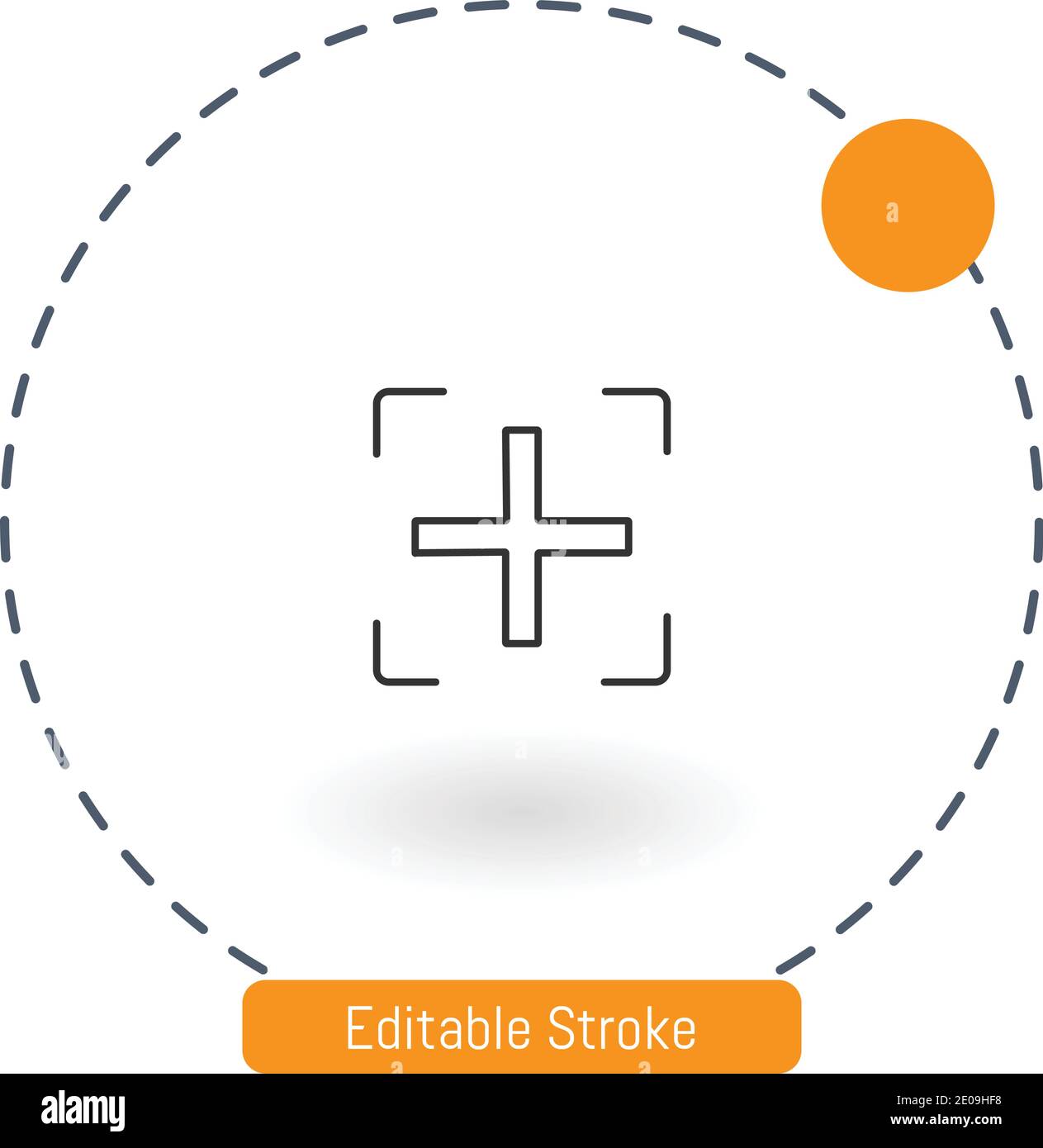 auto focus vector icon editable stroke outline icons for web and mobile Stock Vector