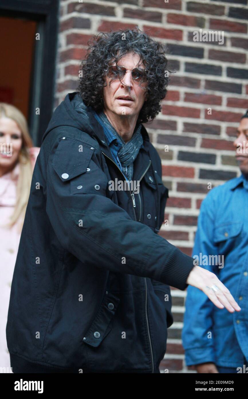 Howard Stern arrives to the Late Show with David Letterman at the Ed ...