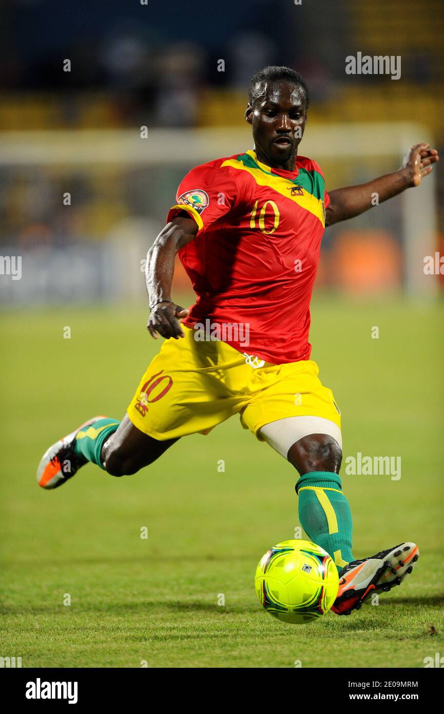 Guinea's Ismael Bangoura during the 2012 African Cup of Nations soccer match, Ghana Vs Equatorial Guinea in Franceville, Gabon on February 2, 2012. The match ended in a 1-1 draw. Photo by ABACAPRESS.COM Stock Photo