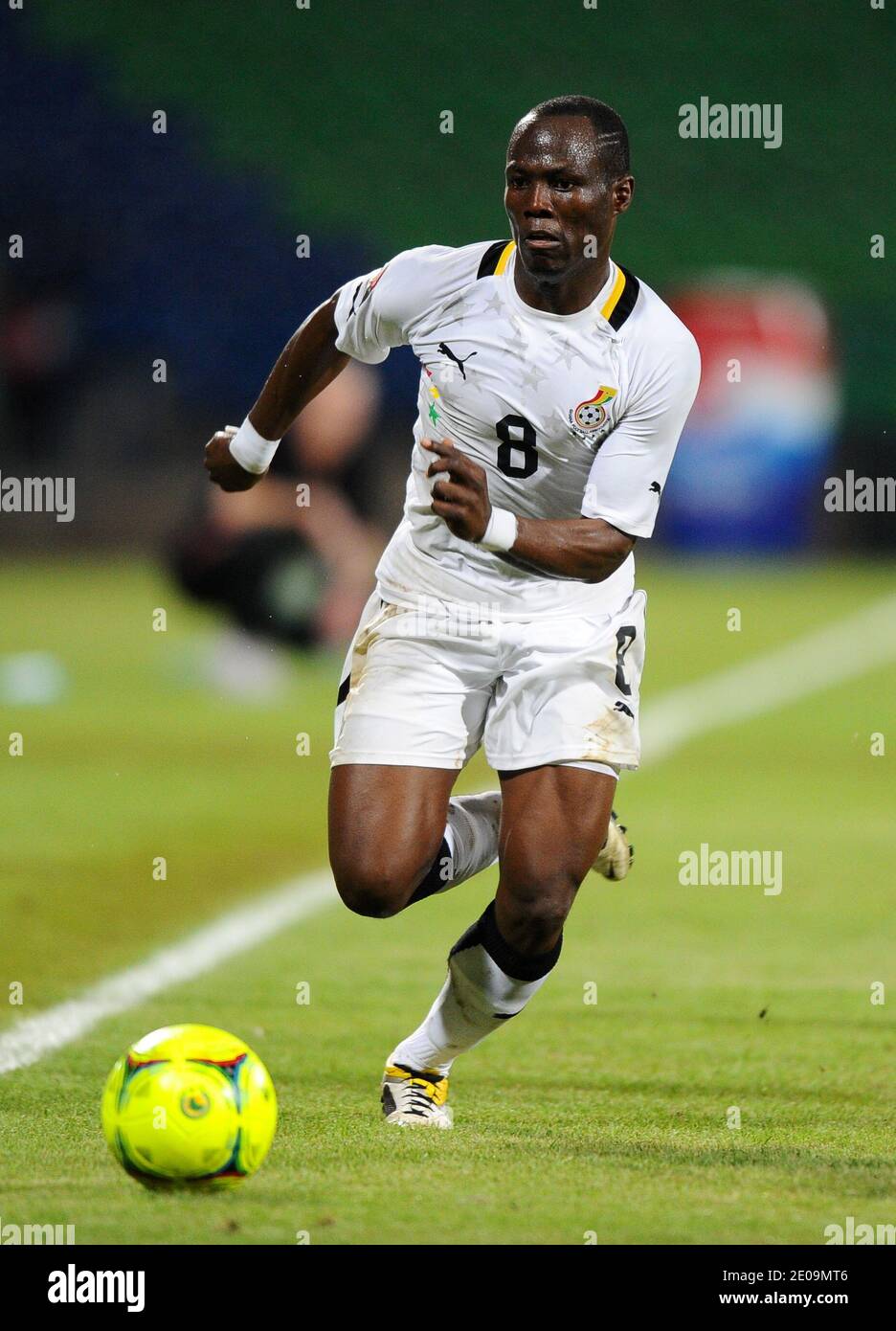 Ghana's Emmanuel Badu Agyemang during the 2012 African Cup of Nations soccer match, Ghana Vs Equatorial Guinea in Franceville, Gabon on February 2, 2012. The match ended in a 1-1 draw. Photo by ABACAPRESS.COM Stock Photo