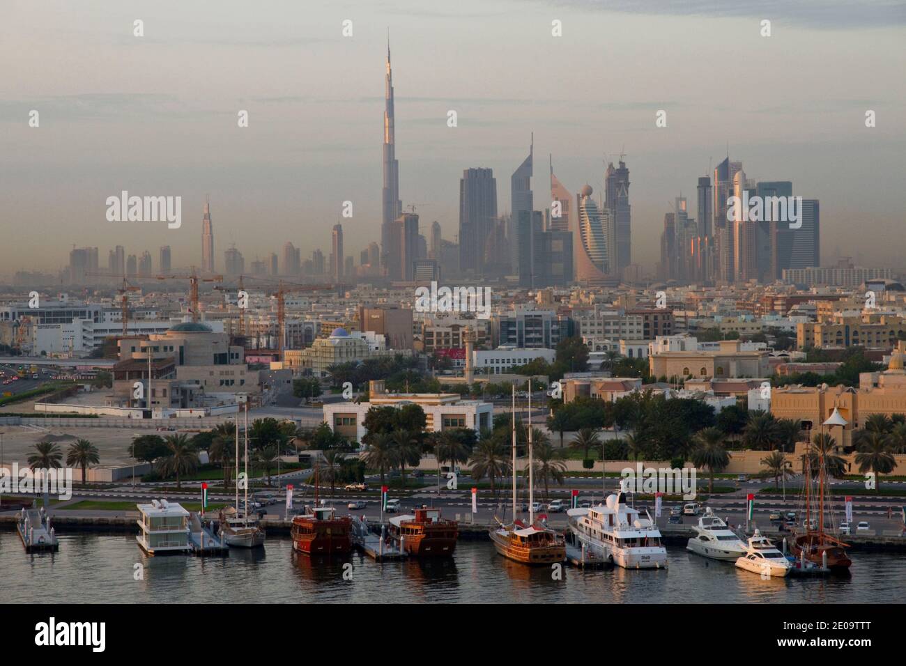 DUBAI CITY, THE HARBOUR, UNITED ARAB EMIRATES.VUE DE DUBAI, LE PORT, EMIRATS ARABES UNIS. PHOTO BY FREDERIC REGLAIN/ABACAPRESS.COM Stock Photo