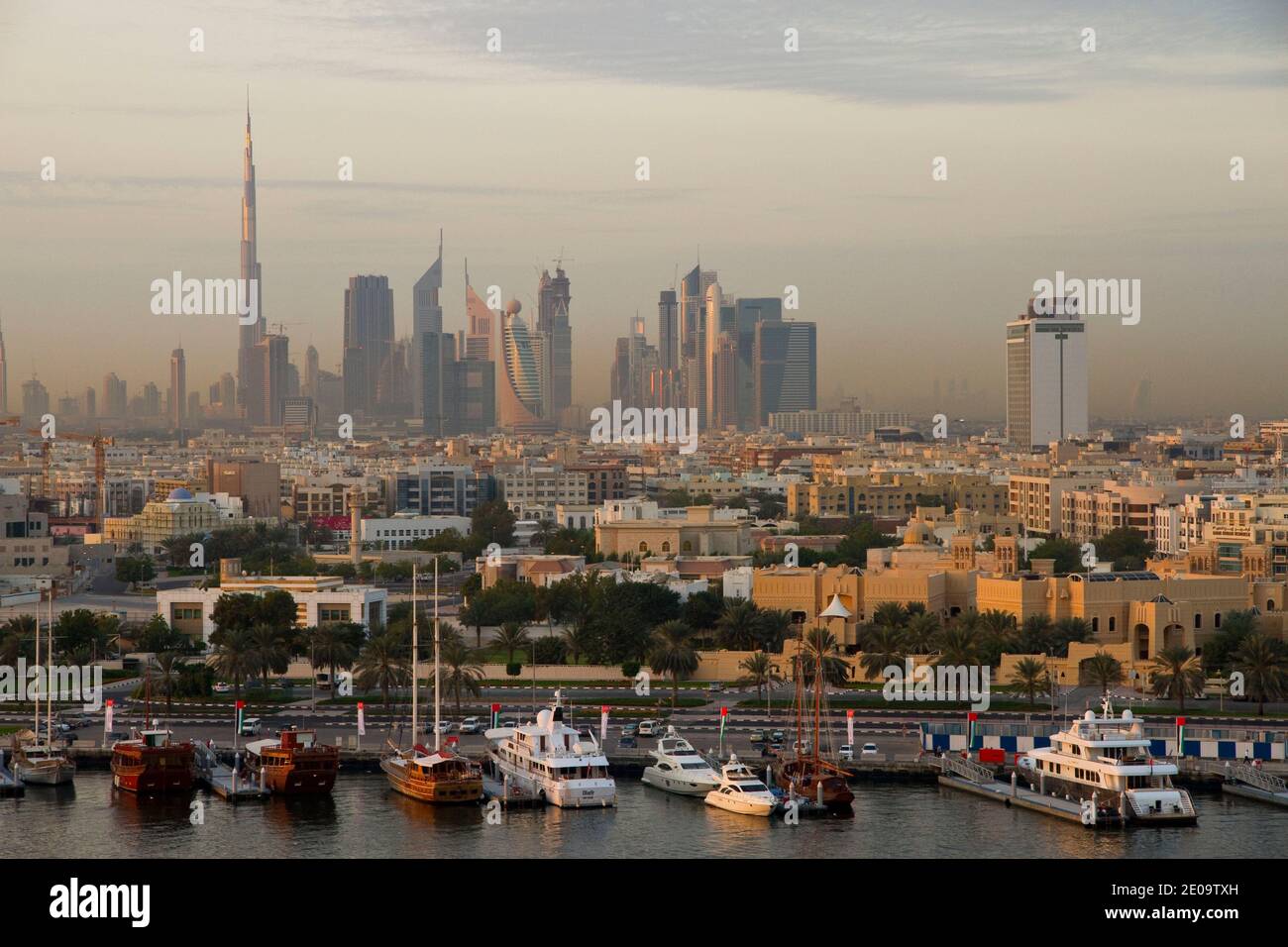 DUBAI CITY, THE HARBOUR, UNITED ARAB EMIRATES.VUE DE DUBAI, LE PORT, EMIRATS ARABES UNIS. PHOTO BY FREDERIC REGLAIN/ABACAPRESS.COM Stock Photo
