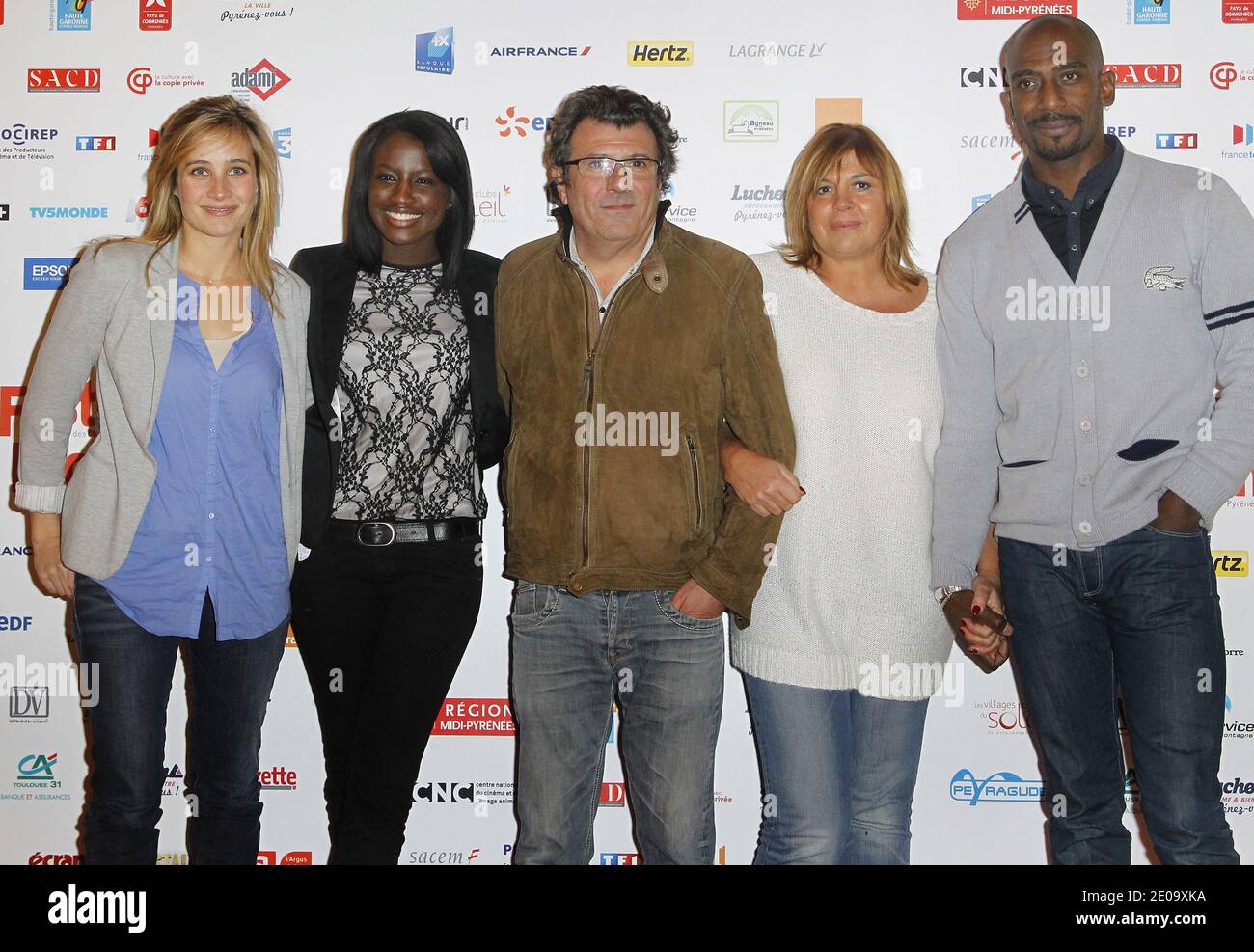 (L-R) Julie de Bona, Mariama Gueye, Didier Grousset, Michele Bernier