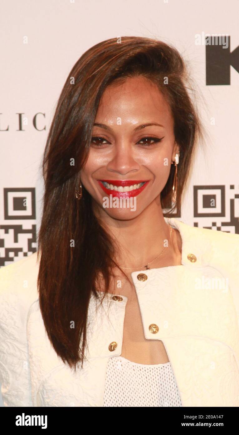 Zoe Saldana attends the launch of Rock & Republic Only At Kohl's