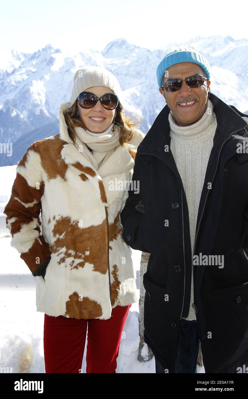 Pascal Legitimus and Philippine LeroyBeaulieu Jawad posing during the 14th Luchon Television