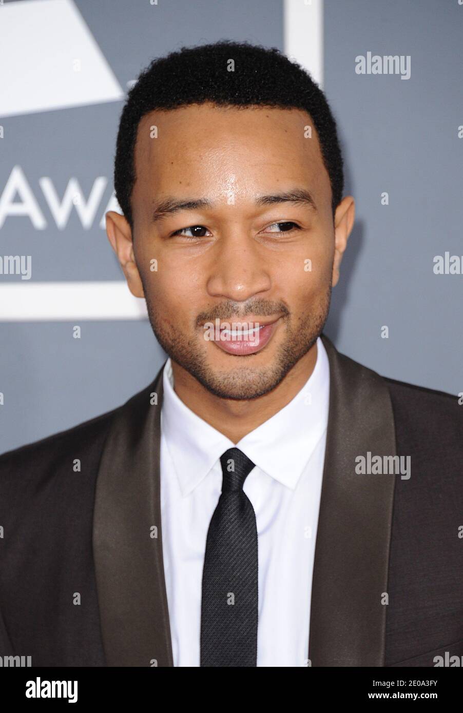 John Legend arriving at the 54th Annual Grammy Awards held at the