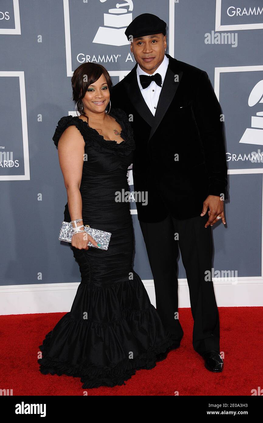 LL Cool J and Simone Johnson arriving at the 54th Annual Grammy Awards