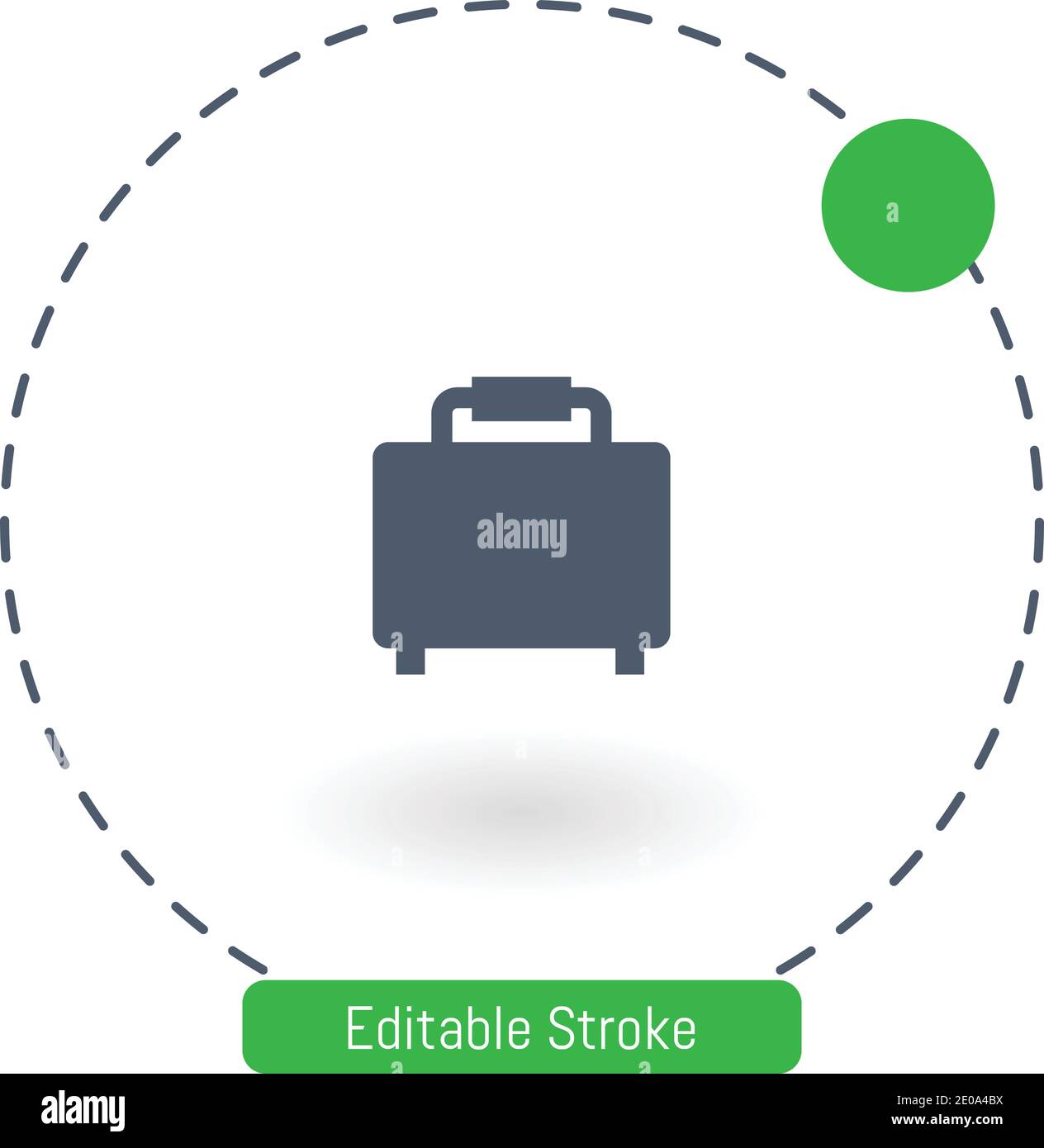 baggage silhouette vector icon editable stroke outline icons for web ...