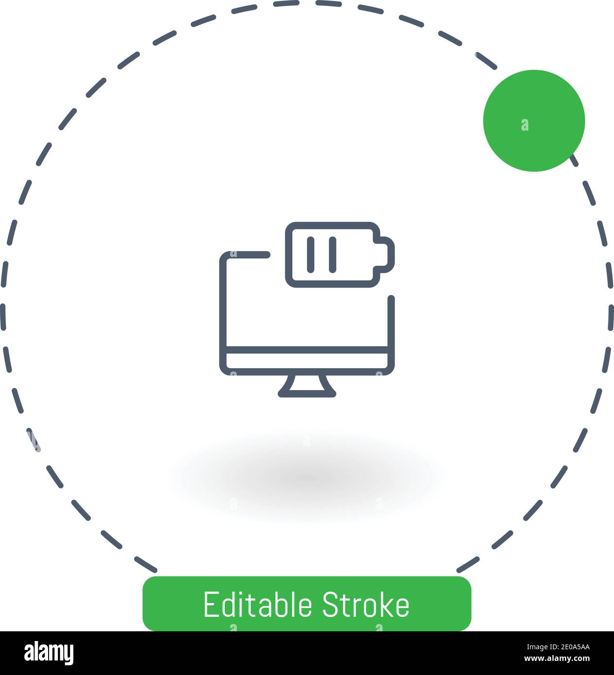 desktop vector icon editable stroke outline icons for web and mobile ...