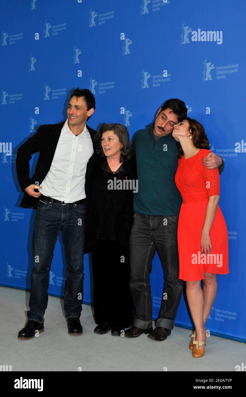 Actor Ivo Mueller, actress Teresa Madrugand, director Miguel Gomes and actress Ana Moreira attend the 'Tabu' photocall for the 62nd Berlin International Film Festival, in Berlin, Germany, 14 February 2012. The 62nd Berlinale takes place from 09 to 19 February. Photo by Aurore Marechal/ABACAPRESS.COM Stock Photo