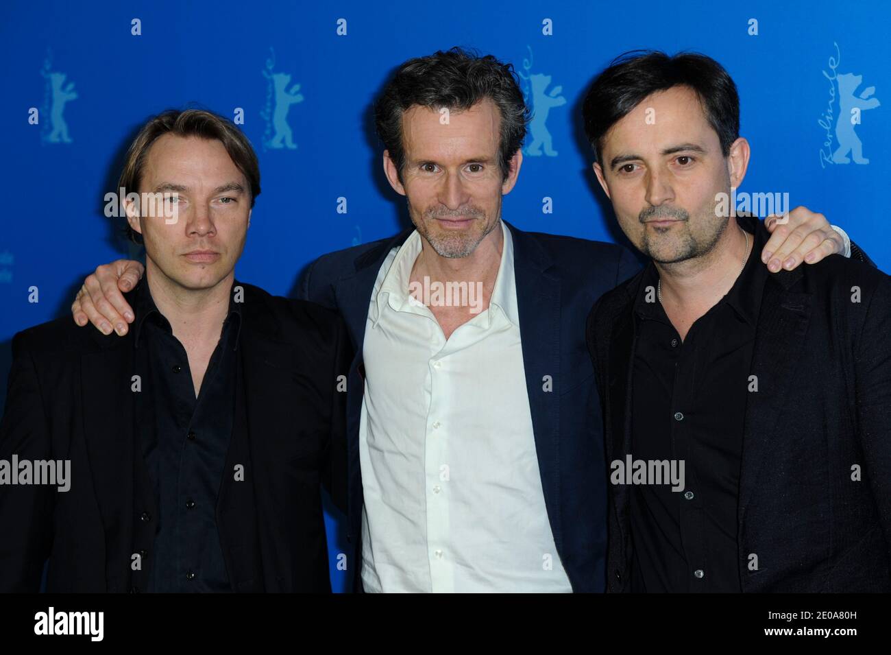 German actor Thomas Arnold, German actor Ulrich Matthes and Austrian actor Harald Schrott attend the 'La mer à l'aube' photocall for the 62nd Berlin International Film Festival, in Berlin, Germany, 14 February 2012. The 62nd Berlinale takes place from 09 to 19 February. Photo by Aurore Marechal/ABACAPRESS.COM Stock Photo