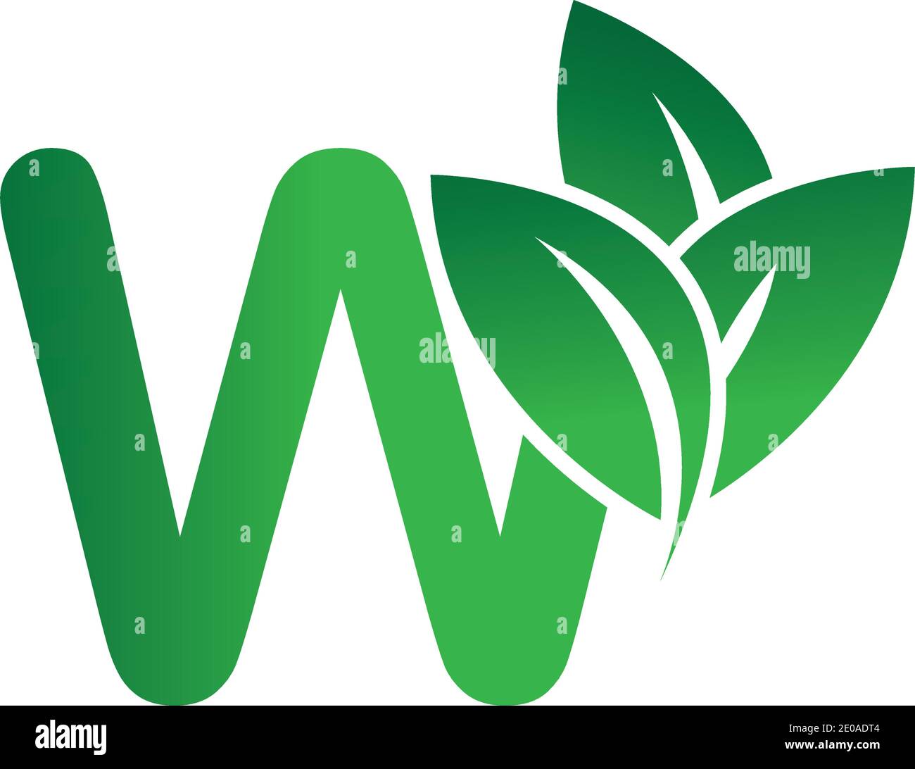 Letter W Leaf Logo Design Vector Template Stock Vector Image & Art - Alamy