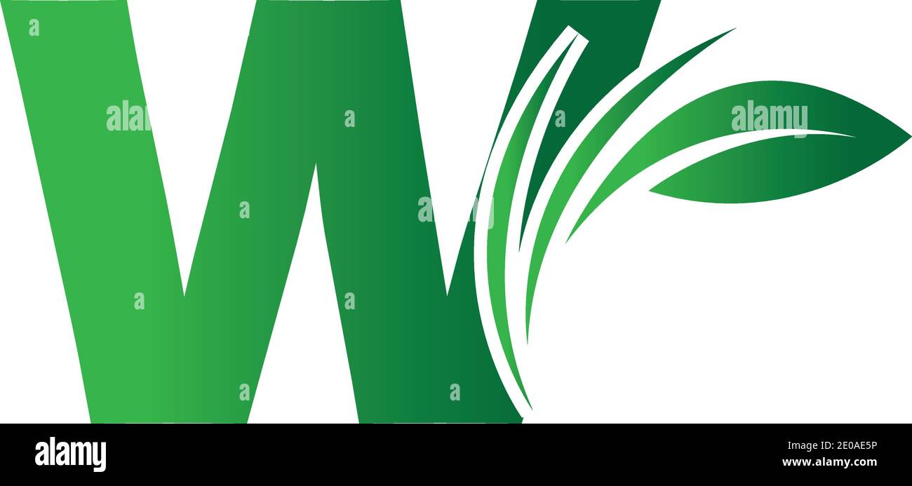 Letter W Leaf Logo Design Vector Template Stock Vector Image & Art - Alamy