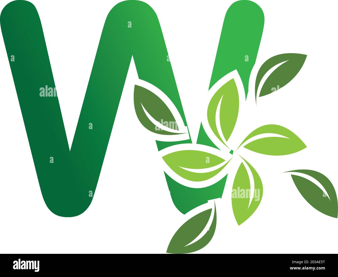 Letter W Leaf Logo Design Vector Template Stock Vector Image & Art - Alamy