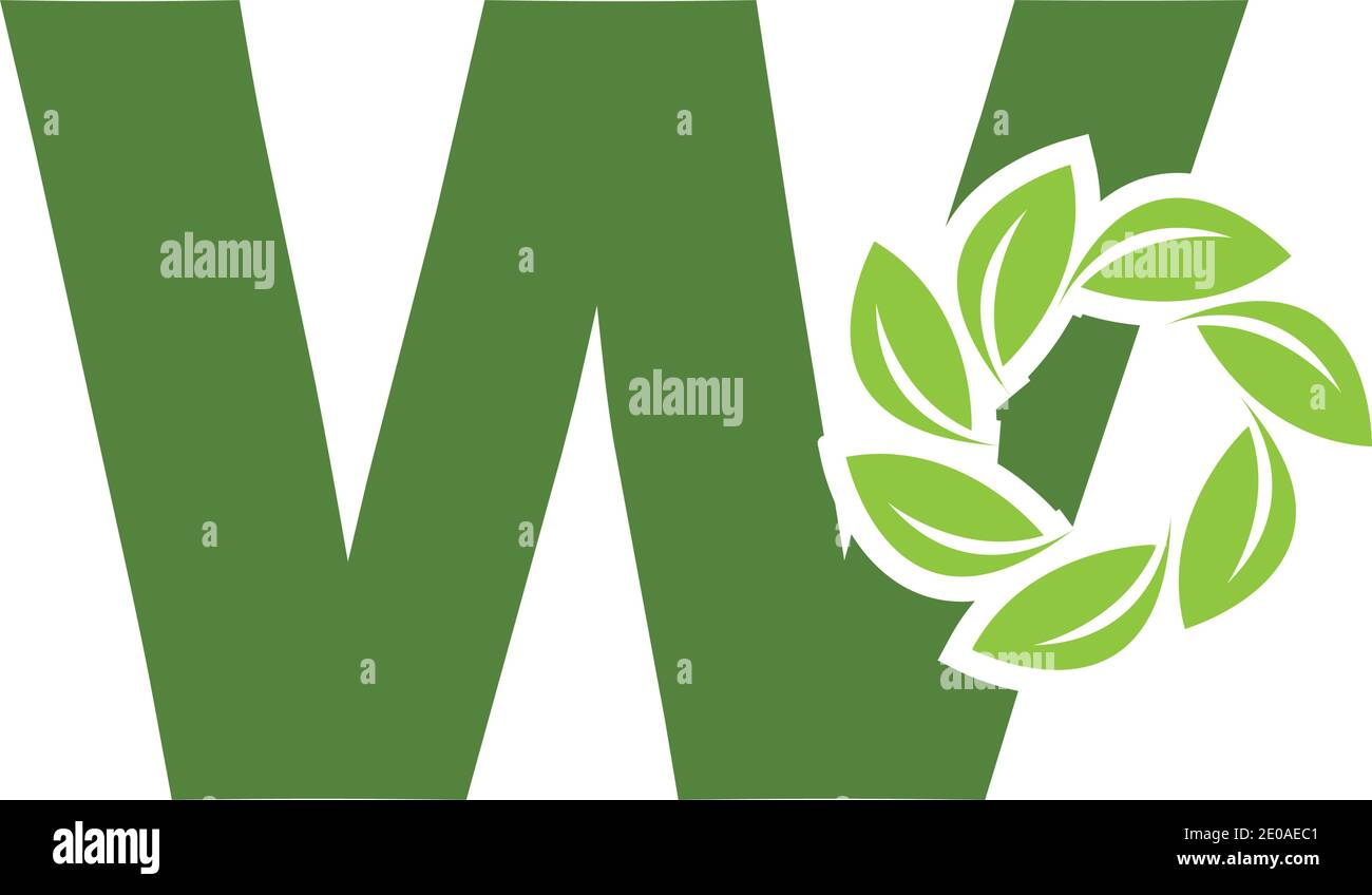 Letter W Leaf Logo Design Vector Template Stock Vector Image & Art - Alamy