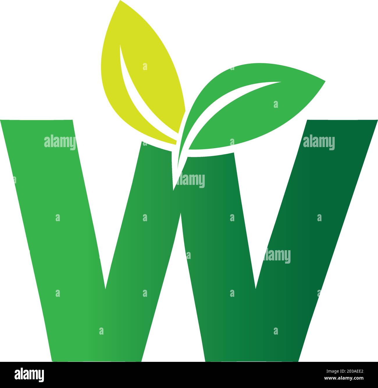 Letter W Leaf Logo Design Vector Template Stock Vector Image & Art - Alamy