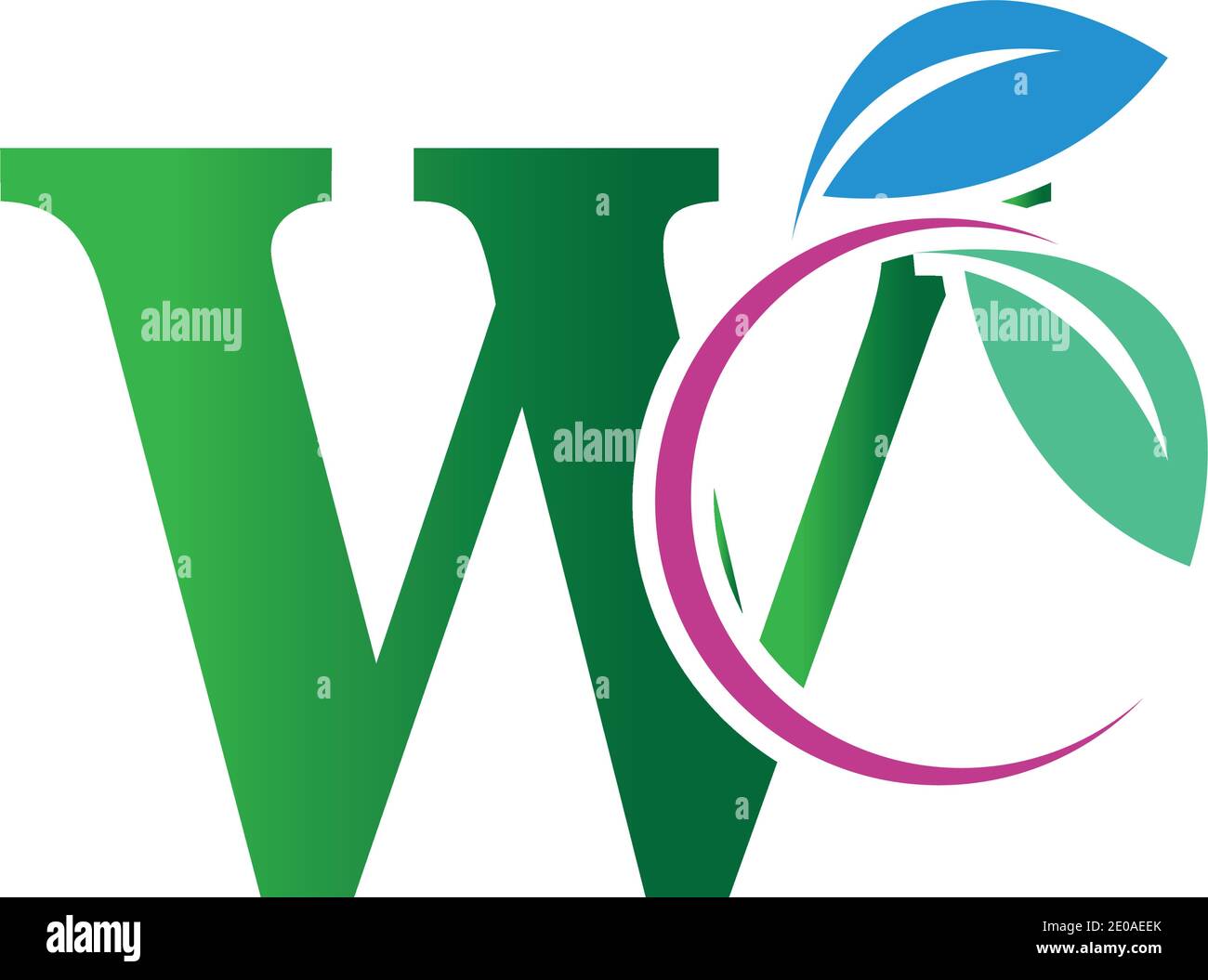 Letter W Leaf Logo Design Vector Template Stock Vector Image & Art - Alamy