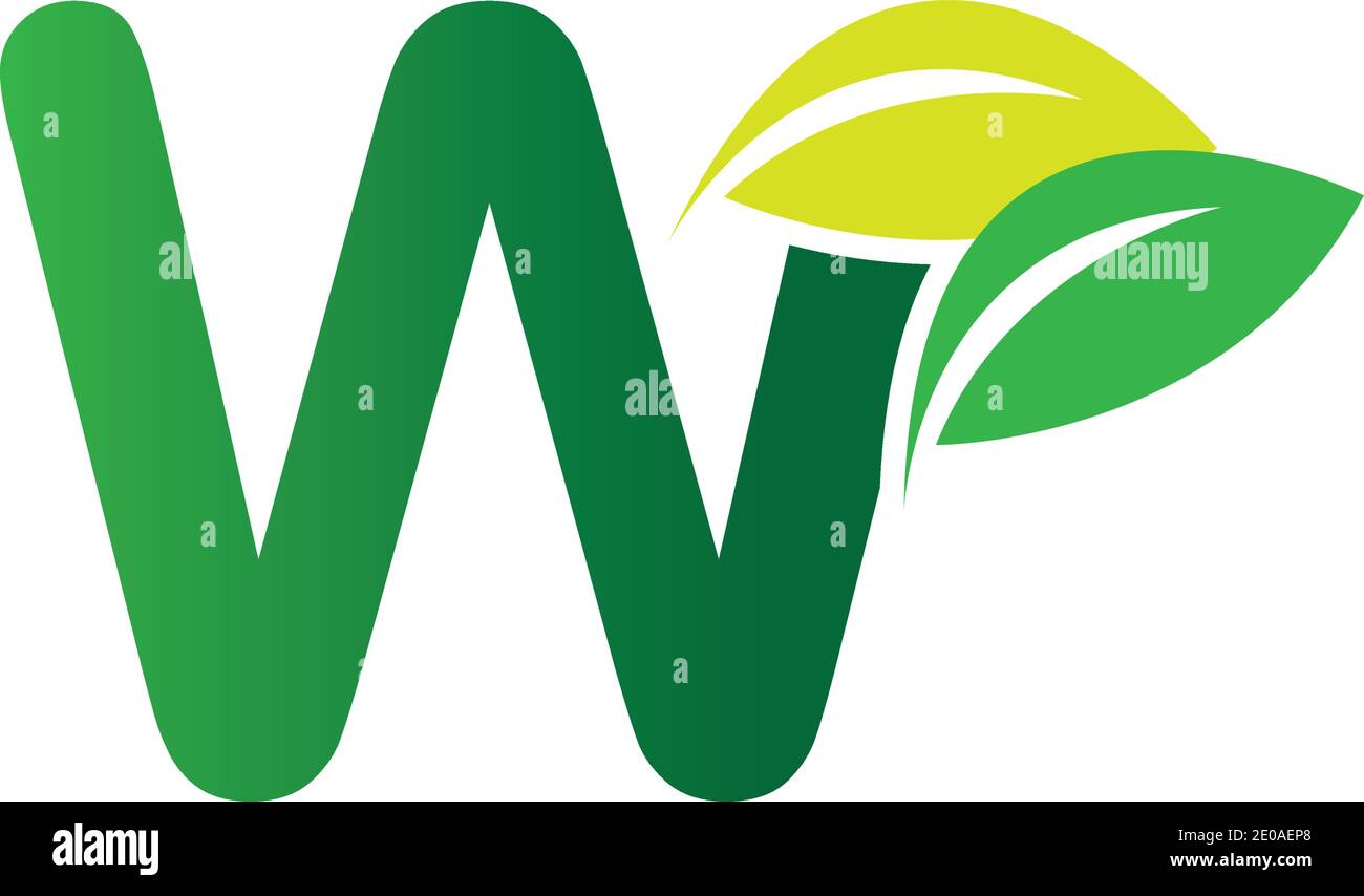 Letter W Leaf Logo Design Vector Template Stock Vector Image & Art - Alamy