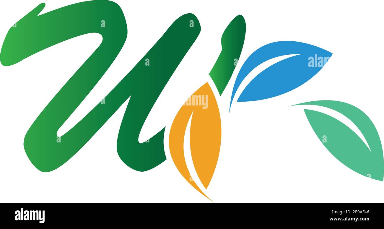 Letter W Leaf Logo Design Vector Template Stock Vector Image & Art - Alamy