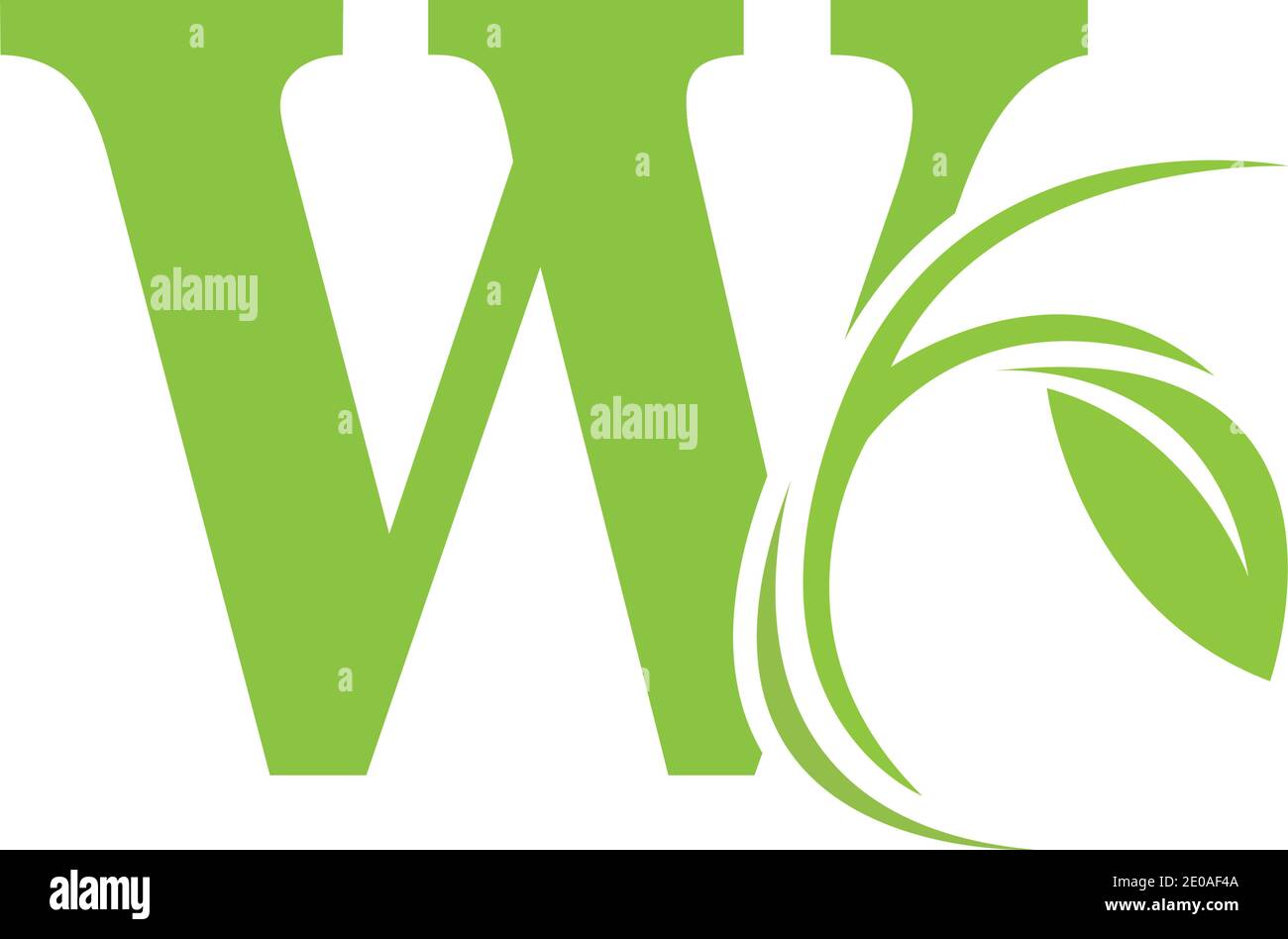 Letter W Leaf Logo Design Vector Template Stock Vector Image & Art - Alamy