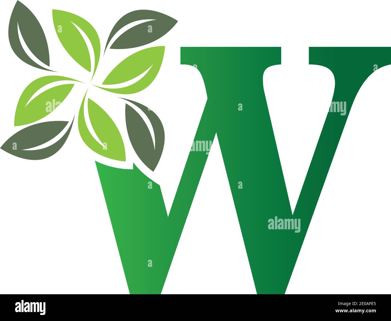 Letter W Leaf Logo Design Vector Template Stock Vector Image & Art - Alamy