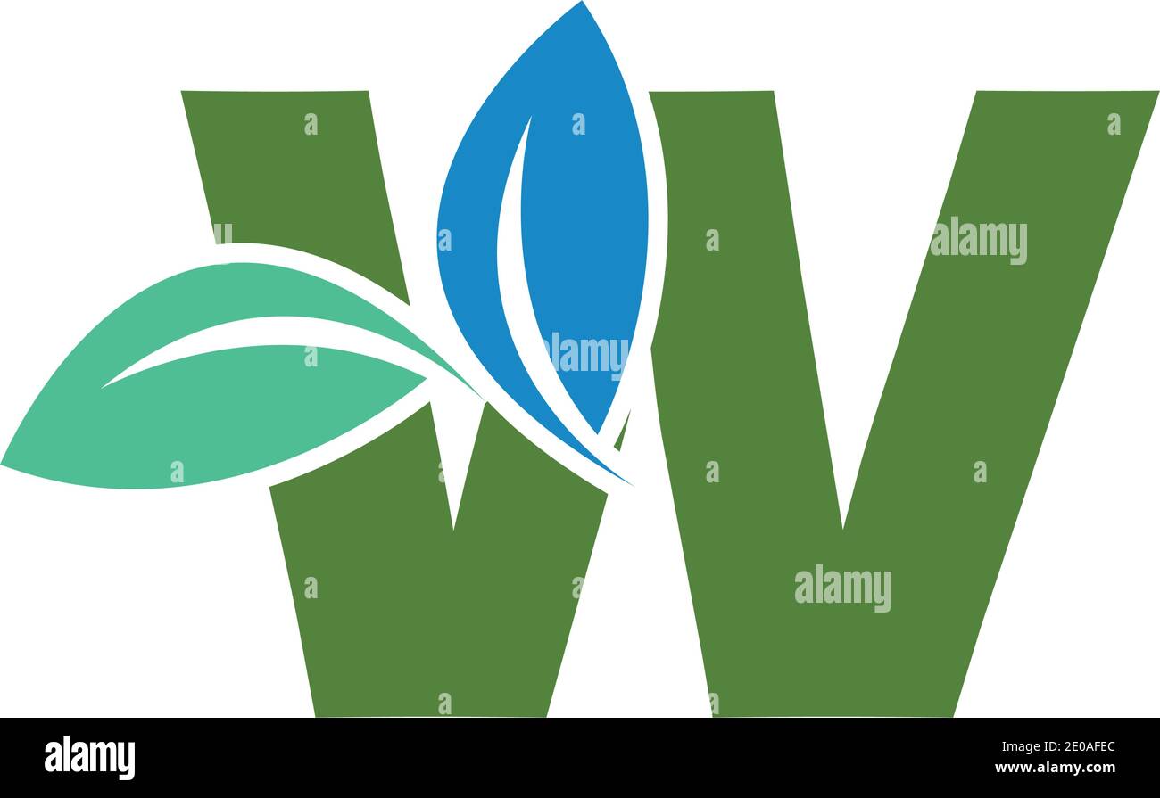 Letter W Leaf Logo Design Vector Template Stock Vector Image & Art - Alamy