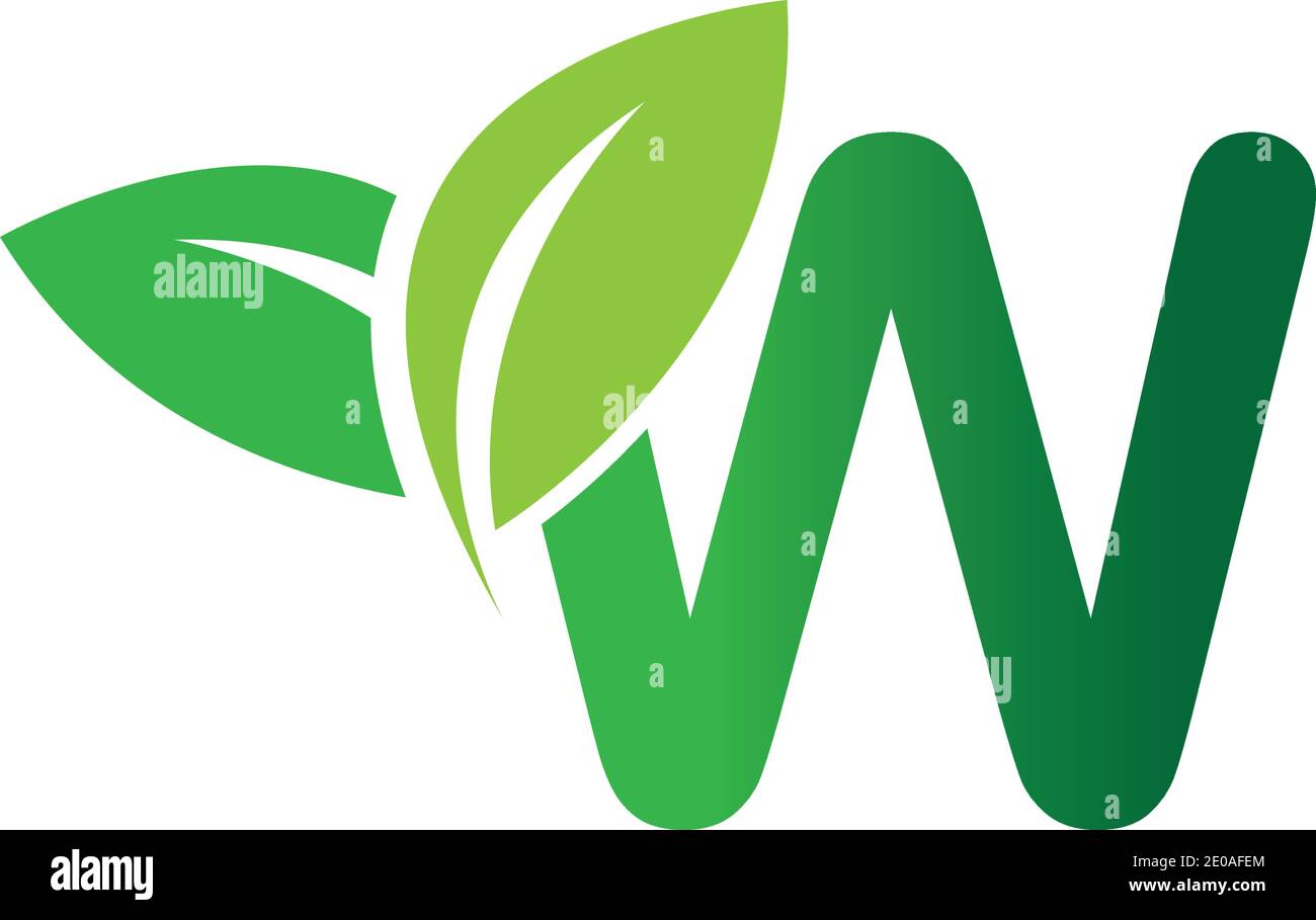 Letter W Leaf Logo Design Vector Template Stock Vector Image & Art - Alamy