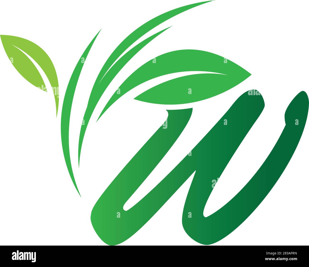 Letter W Leaf Logo Design Vector Template Stock Vector Image & Art - Alamy