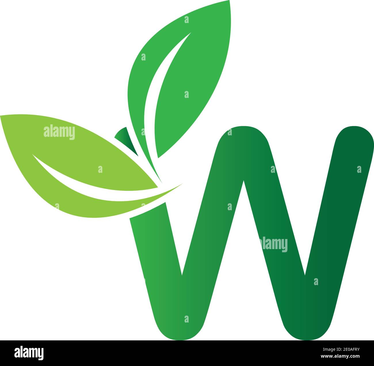 Letter W Leaf Logo Design Vector Template Stock Vector Image & Art - Alamy