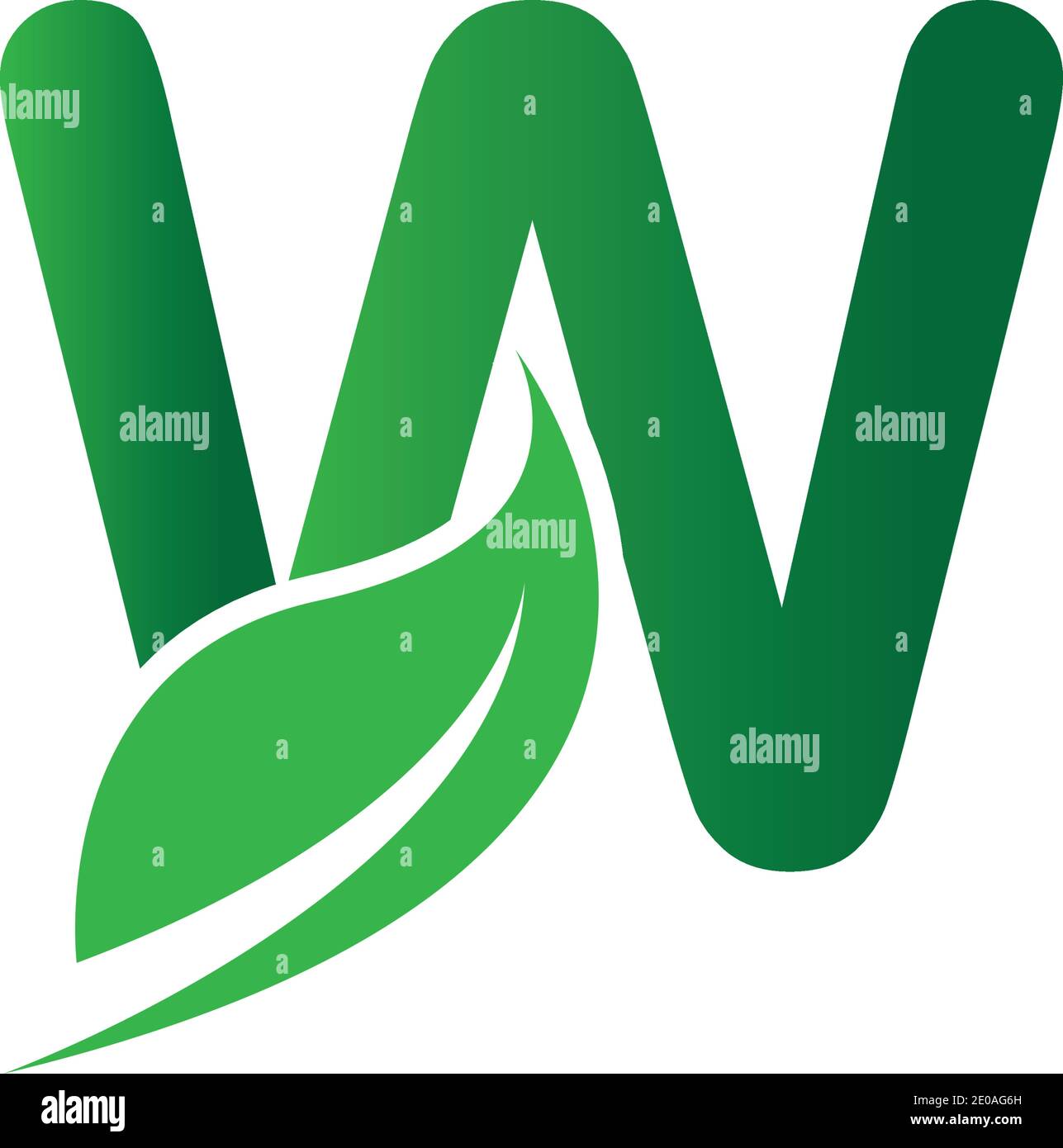Letter W Leaf Logo Design Vector Template Stock Vector Image & Art - Alamy